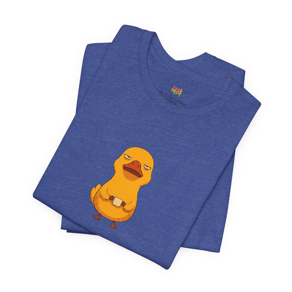 Unamused Coffee Duck Graphic Tee – Ironic Minimalist Streetwear