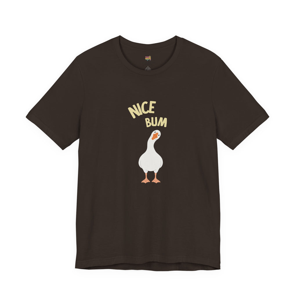 "Nice Bum" Silly Goose Graphic Tee – Ironic Minimalist Streetwear