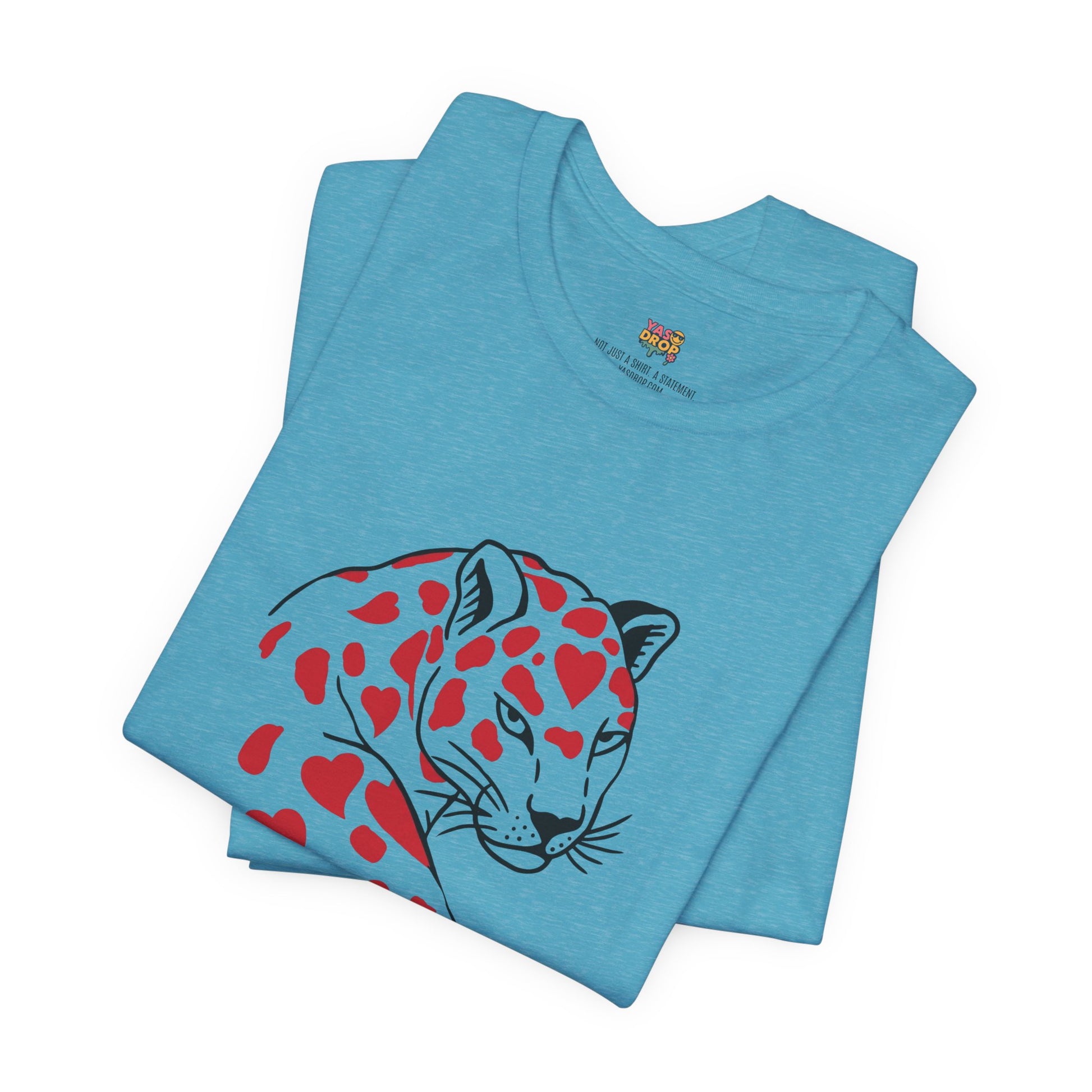 Heart Spot Leopard Graphic Tee - Aesthetic Indie Streetwear T-Shirt