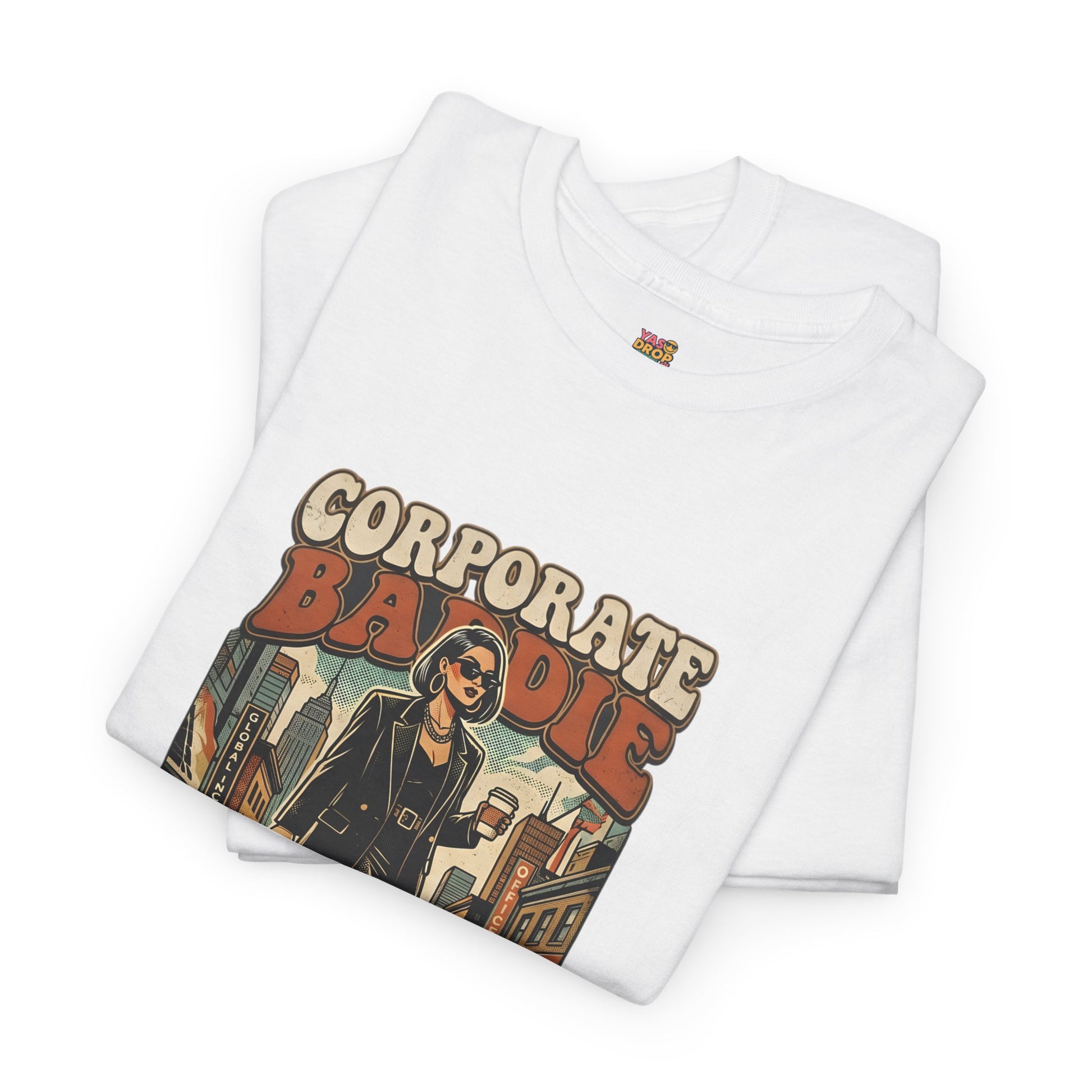 Corporate Baddie Vintage Graphic Tee - Ironic Office Aesthetic T-Shirt