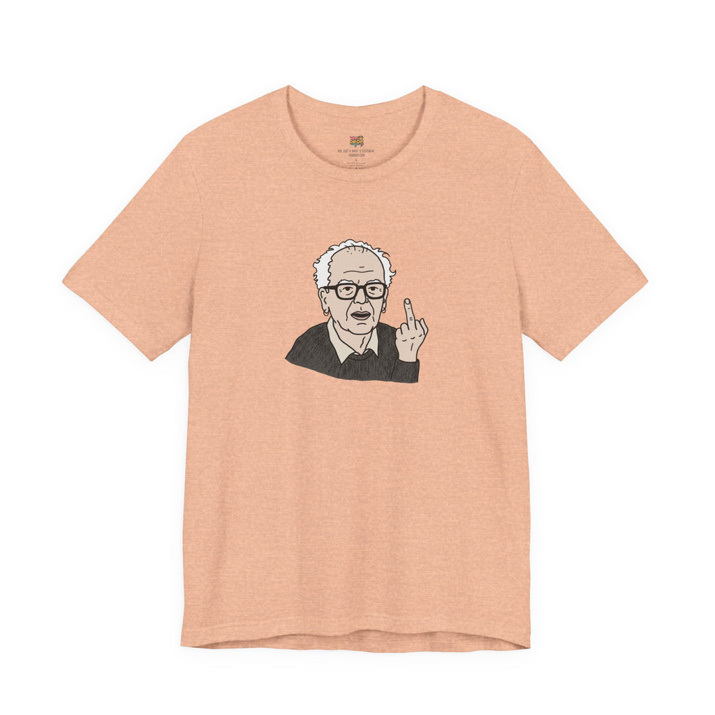 Grumpy Old Man Middle Finger Graphic Tee – Ironic Minimalist Aesthetic Streetwear T-Shirt