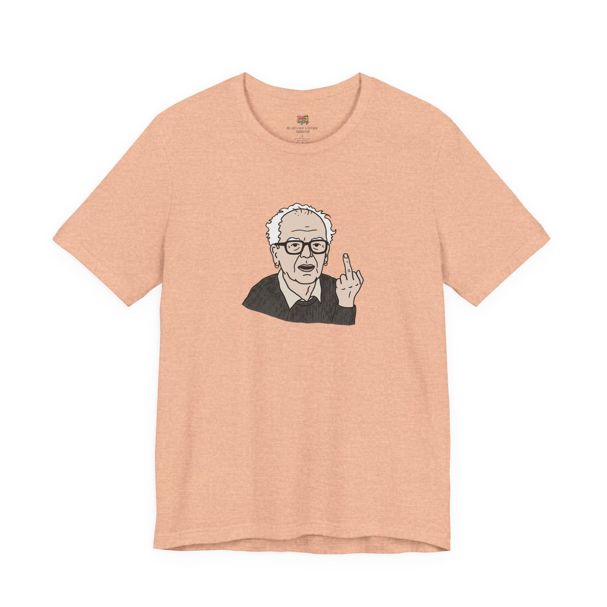 Grumpy Old Man Middle Finger Graphic Tee – Ironic Minimalist Aesthetic Streetwear T-Shirt