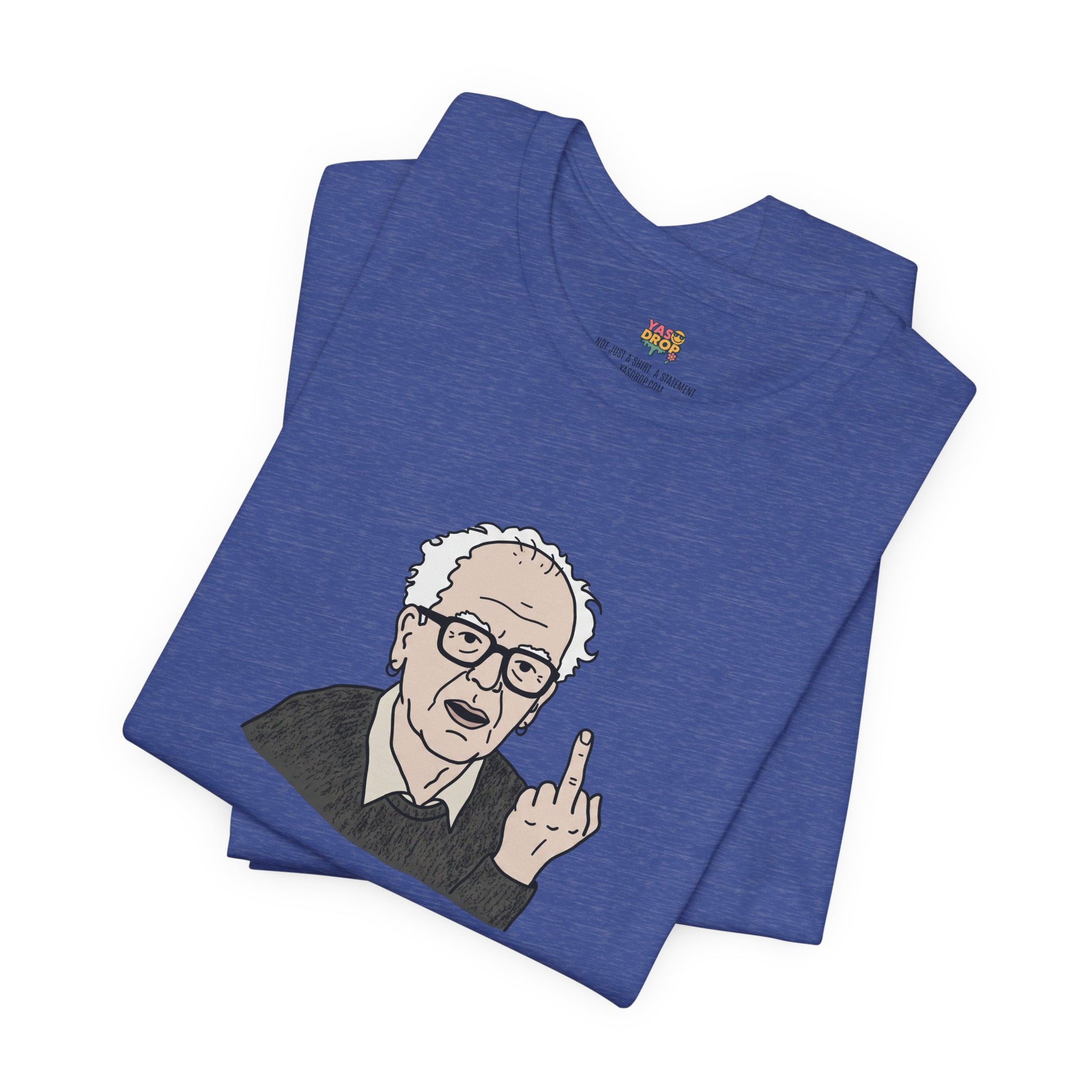 Grumpy Old Man Middle Finger Graphic Tee – Ironic Minimalist Aesthetic Streetwear T-Shirt
