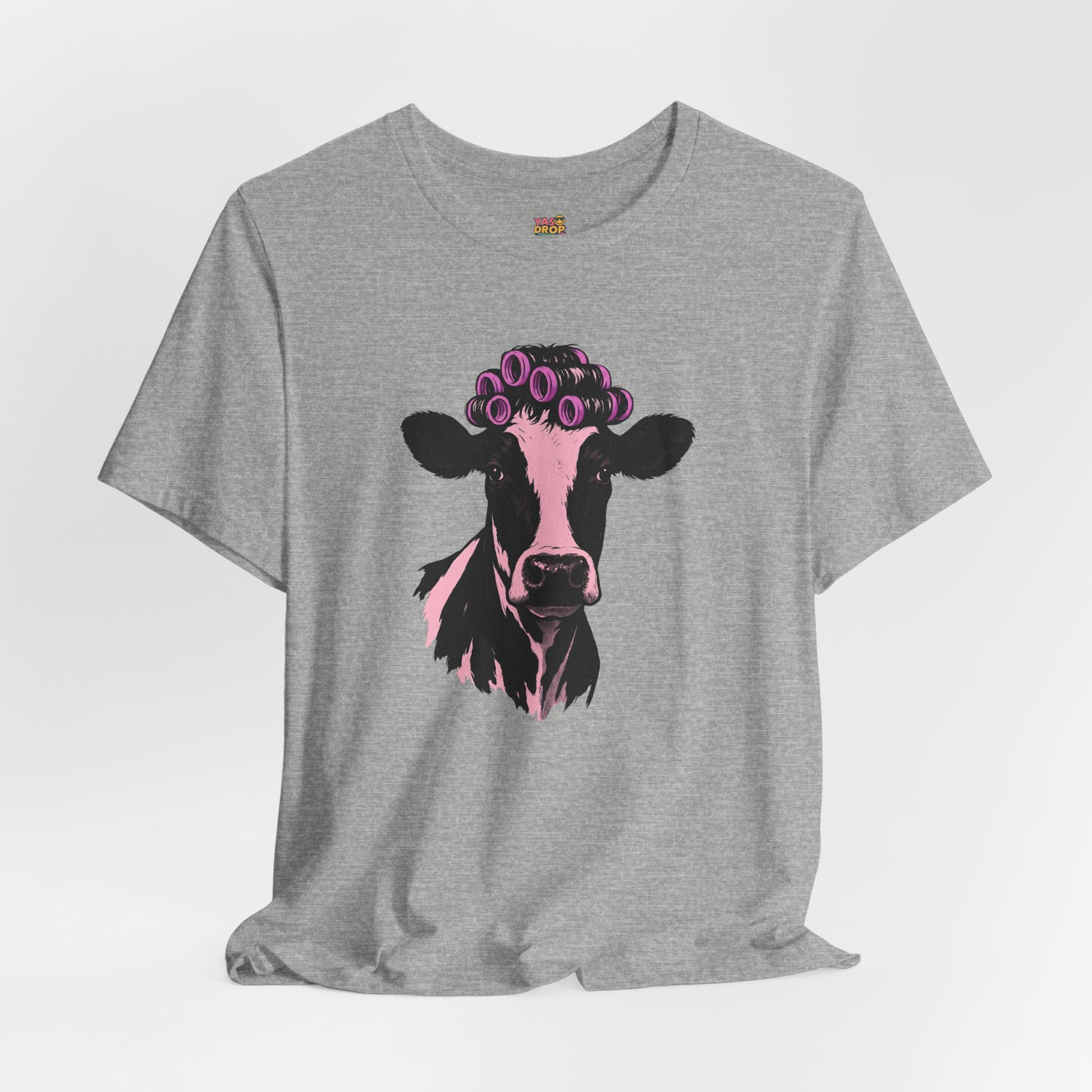 "In My Lane" Cow in Rollers Graphic Tee – Aesthetic Ironic Minimalist Streetwear