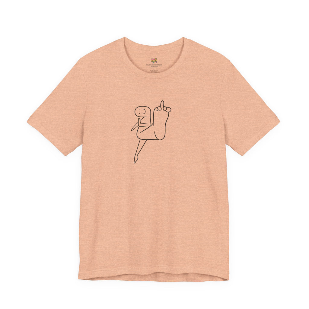 "Mood" Minimalist Graphic Tee – Ironic Middle Finger Doodle Streetwear T-Shirt