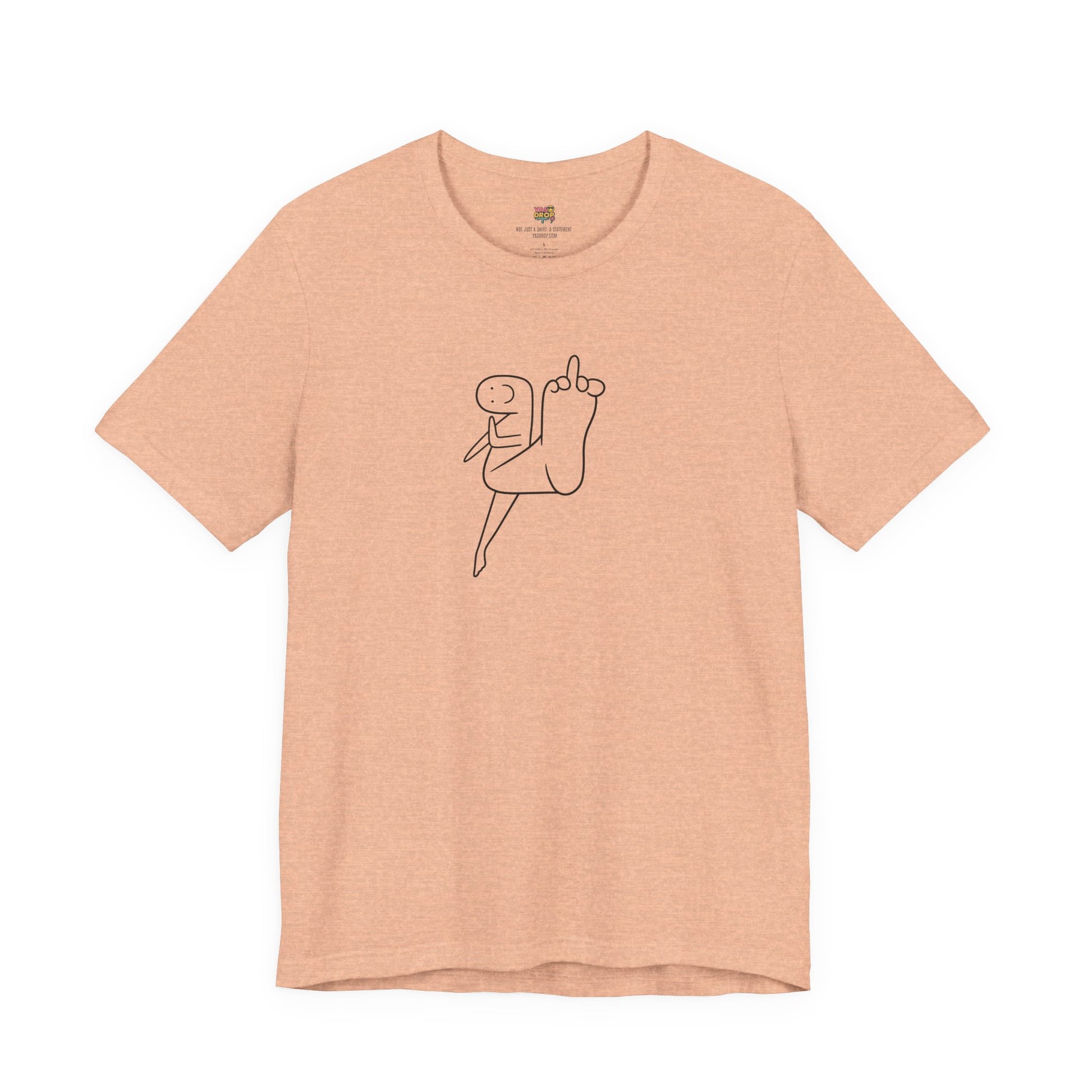 "Mood" Minimalist Graphic Tee – Ironic Middle Finger Doodle Streetwear T-Shirt