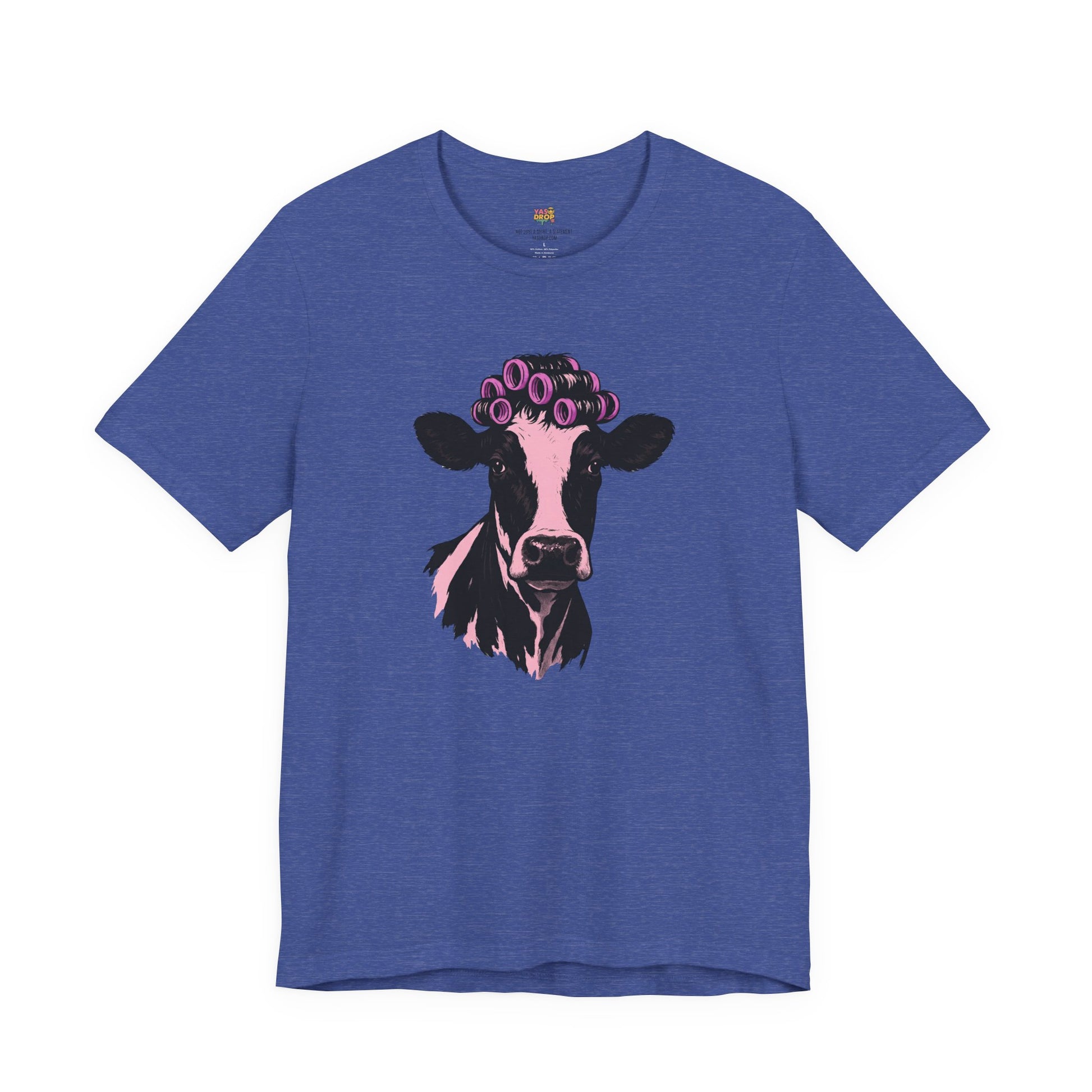 "In My Lane" Cow in Rollers Graphic Tee – Aesthetic Ironic Minimalist Streetwear