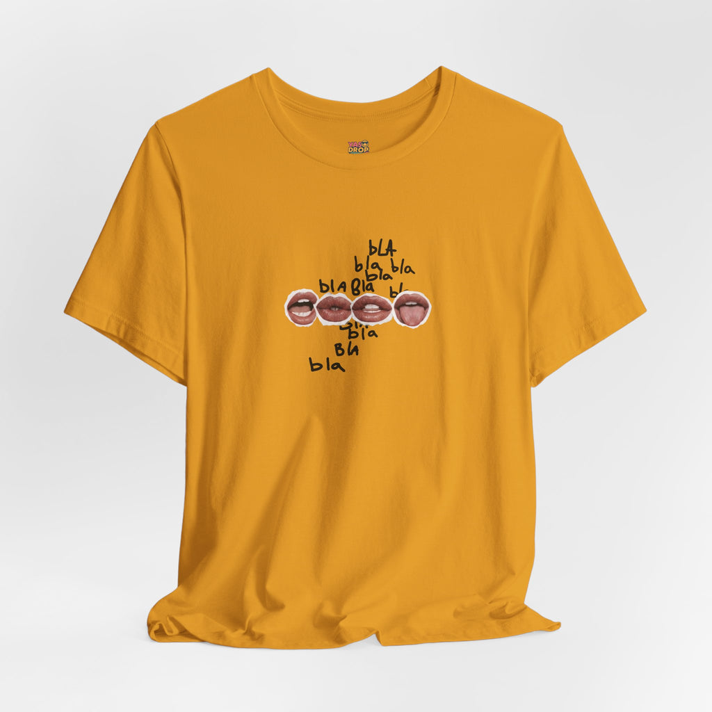 "Bla Bla Bla" Graphic Tee – Ironic Minimalism Streetwear T-Shirt