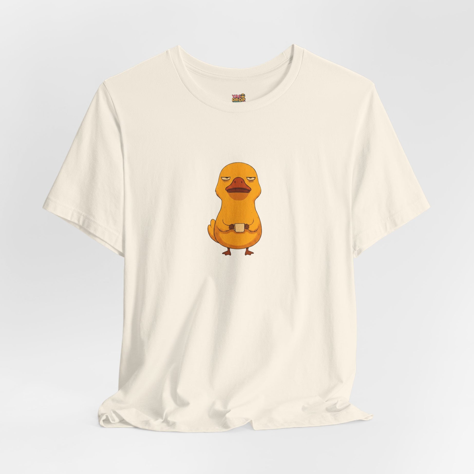 Unamused Coffee Duck Graphic Tee – Ironic Minimalist Streetwear