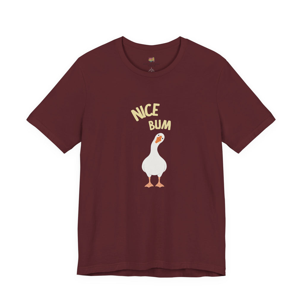 "Nice Bum" Silly Goose Graphic Tee – Ironic Minimalist Streetwear