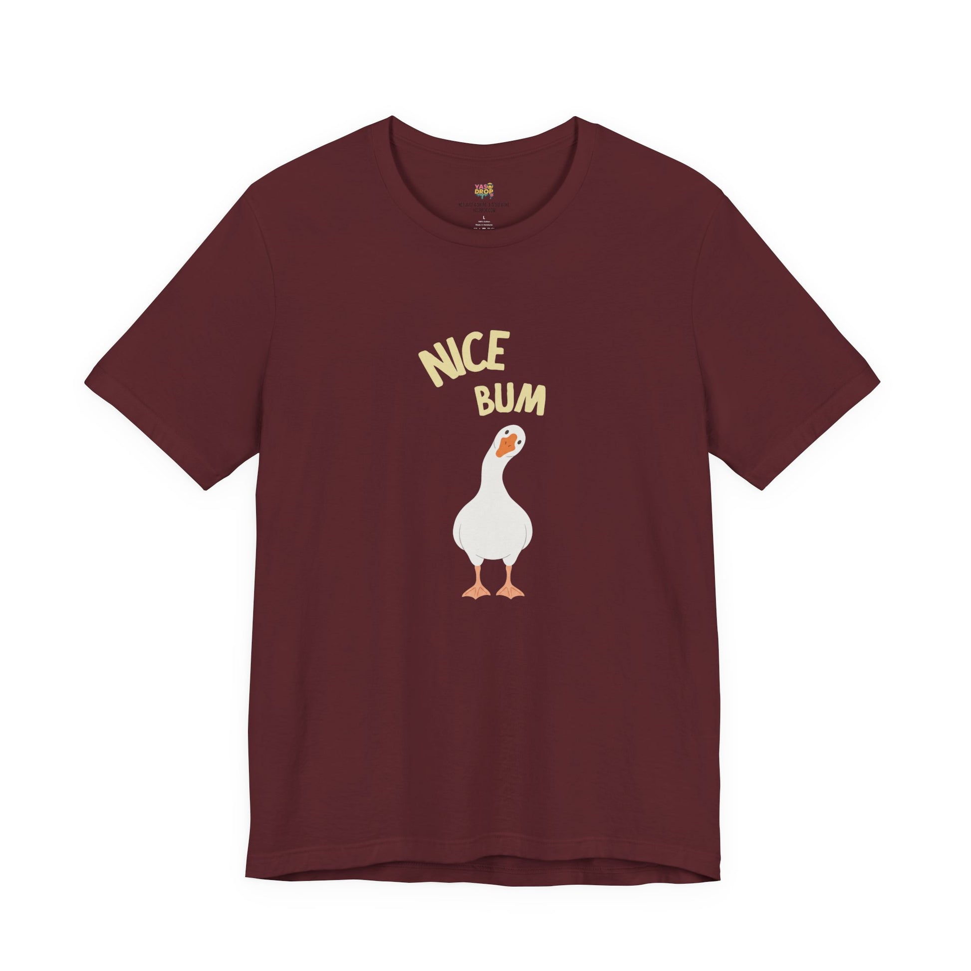 "Nice Bum" Silly Goose Graphic Tee – Ironic Minimalist Streetwear