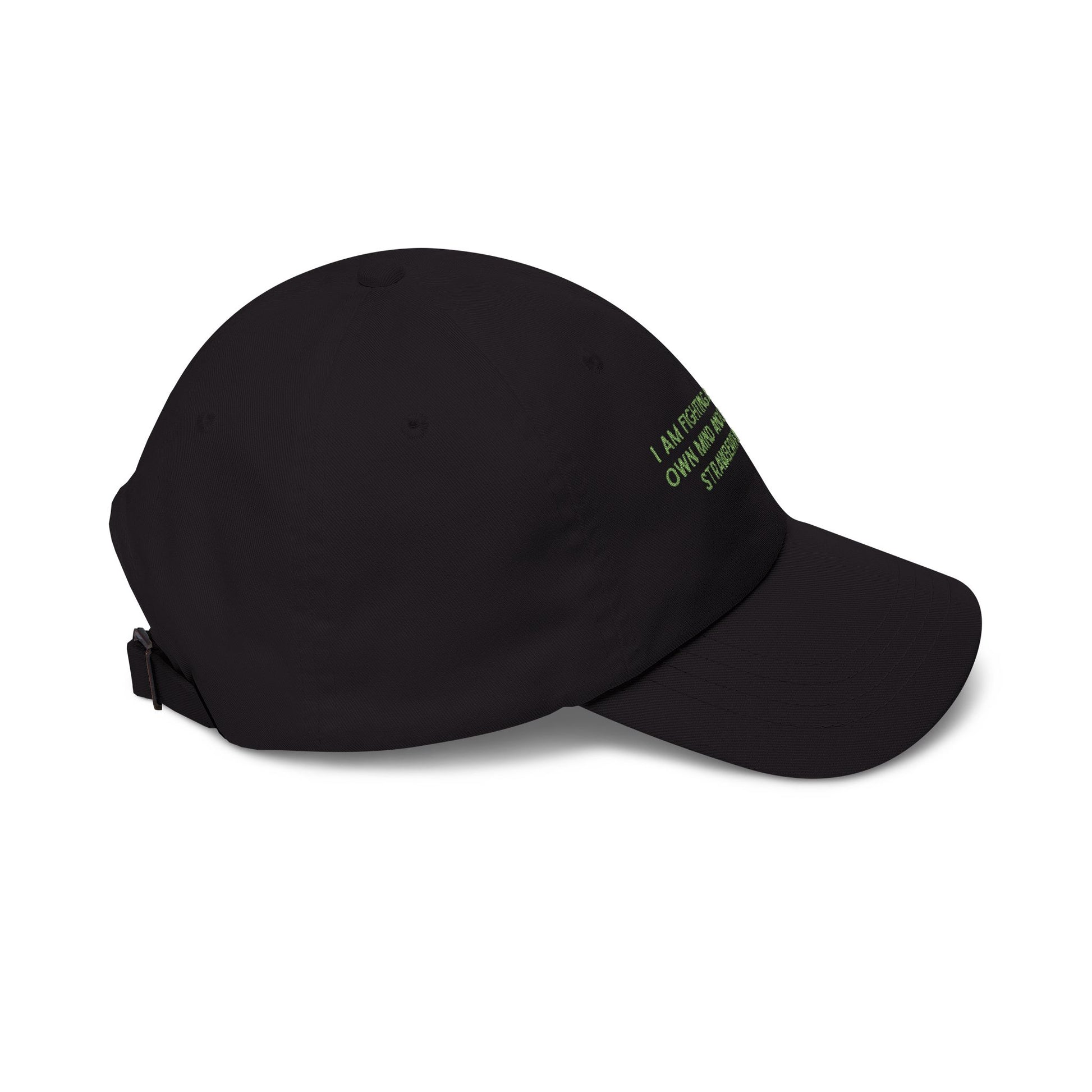“I Am Fighting A War In My Own Mind And Losing To A Strawberry Matcha” Embroidered Hat