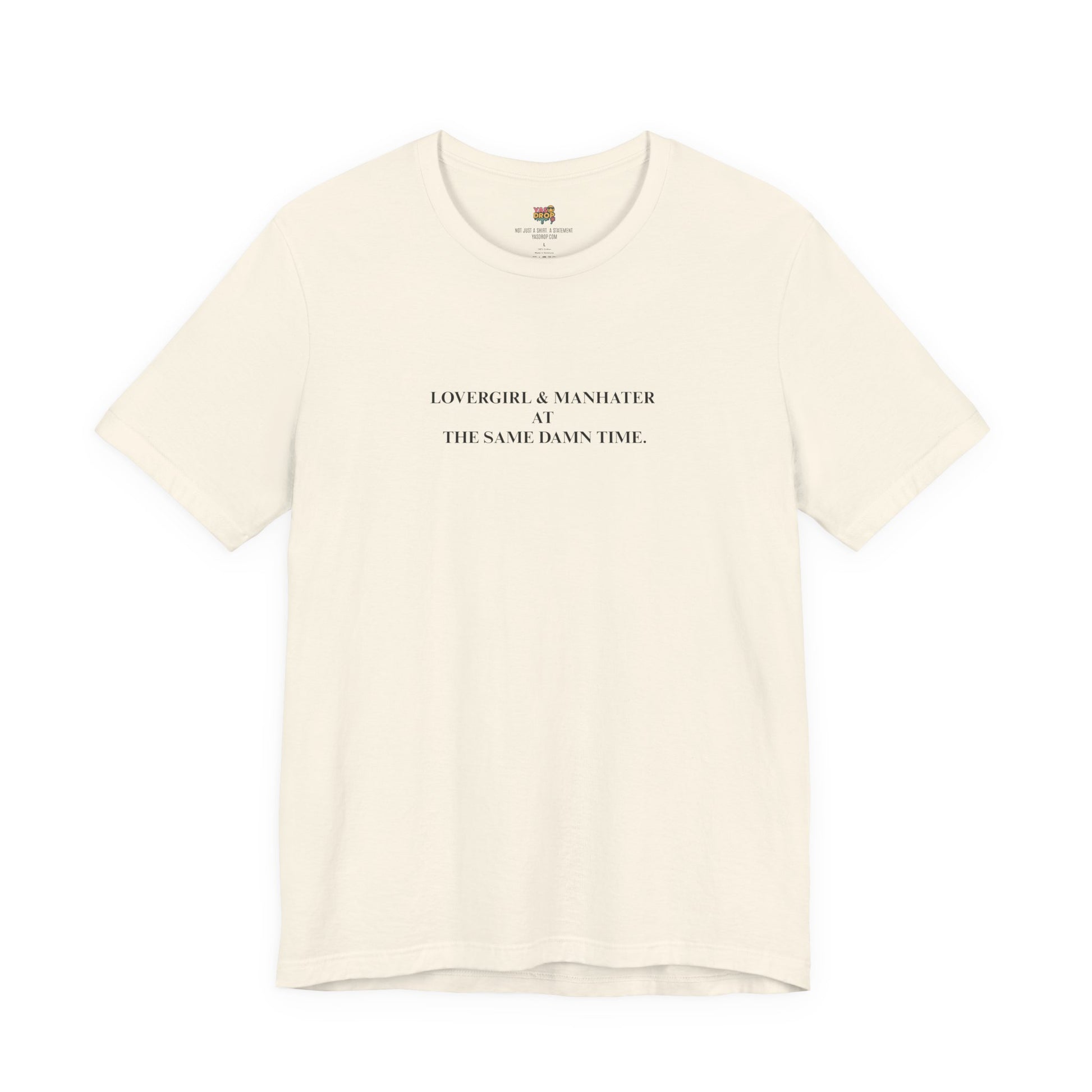 "Lovergirl & Manhater" Ironic Minimalist Graphic Tee