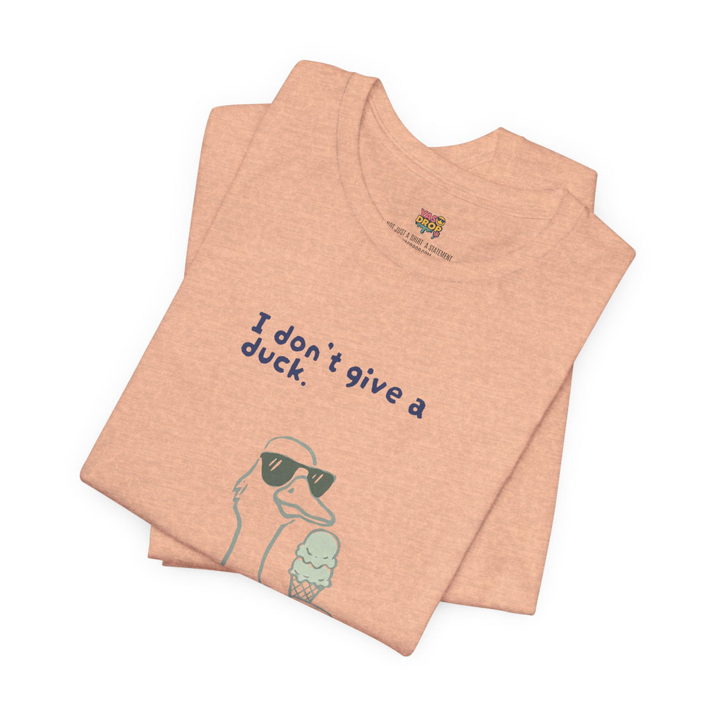 I Don't Give A Duck Graphic Tee – Ironic Minimalist Streetwear T-Shirt