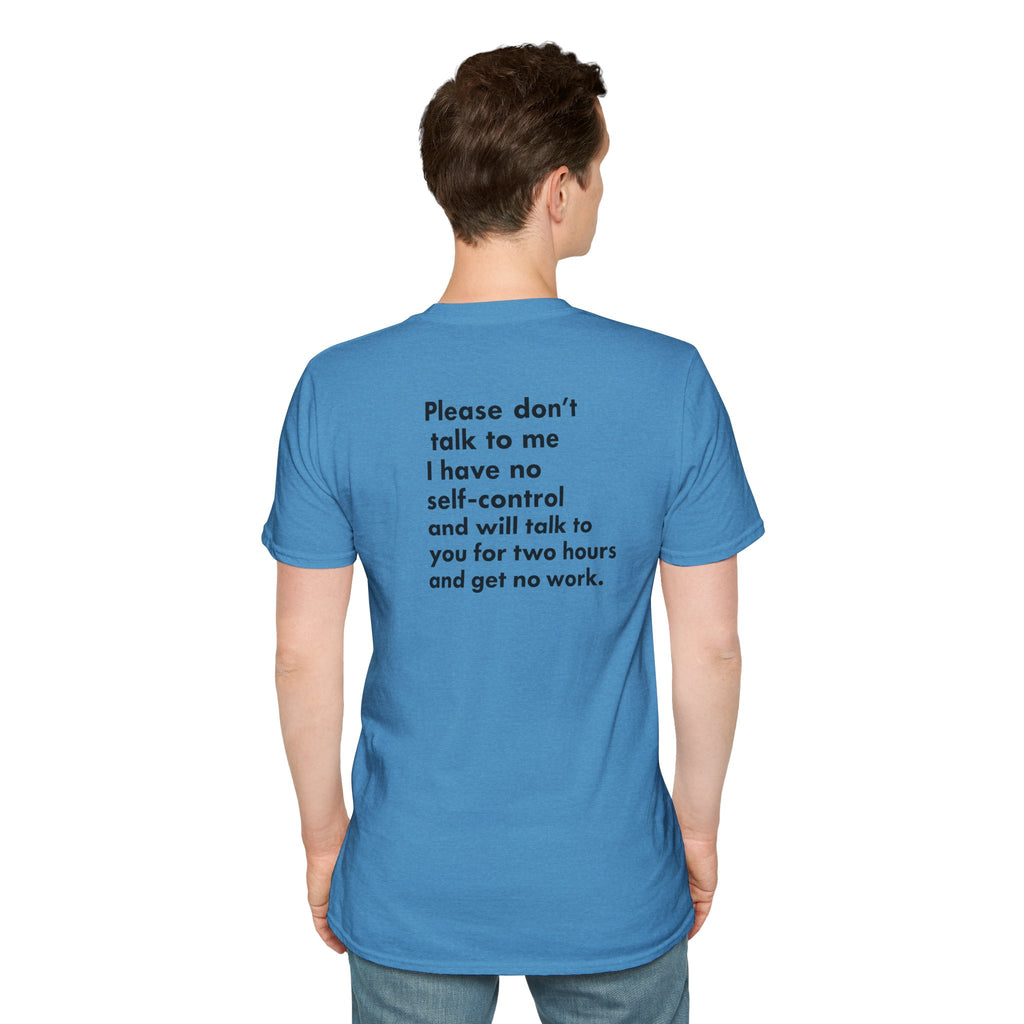 Please Don’t Talk to Me T-Shirt – Premium Double-Sided Print Edition