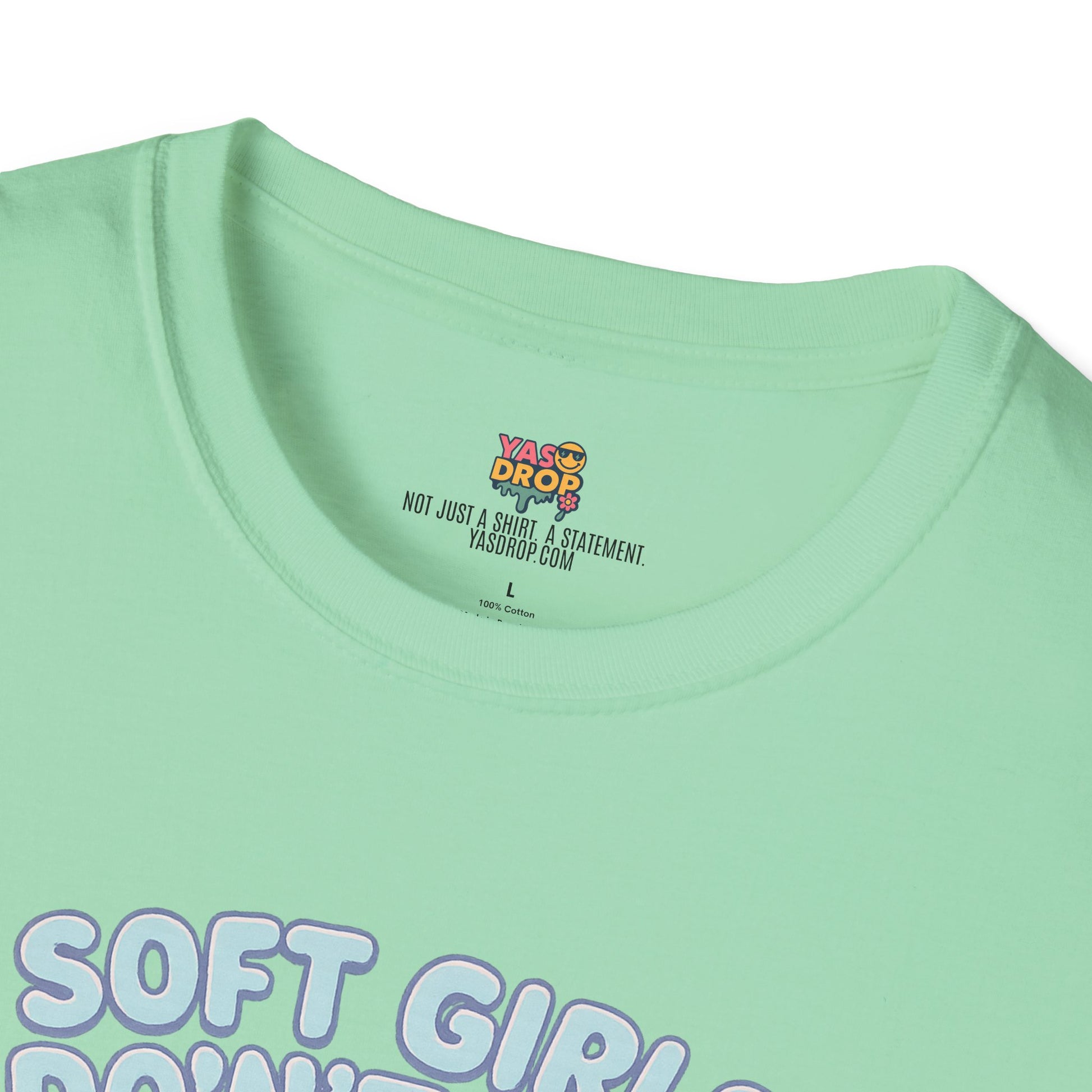 Soft Girls Don’t Cry (They Dissociate) – Pastel Sadcore Tee