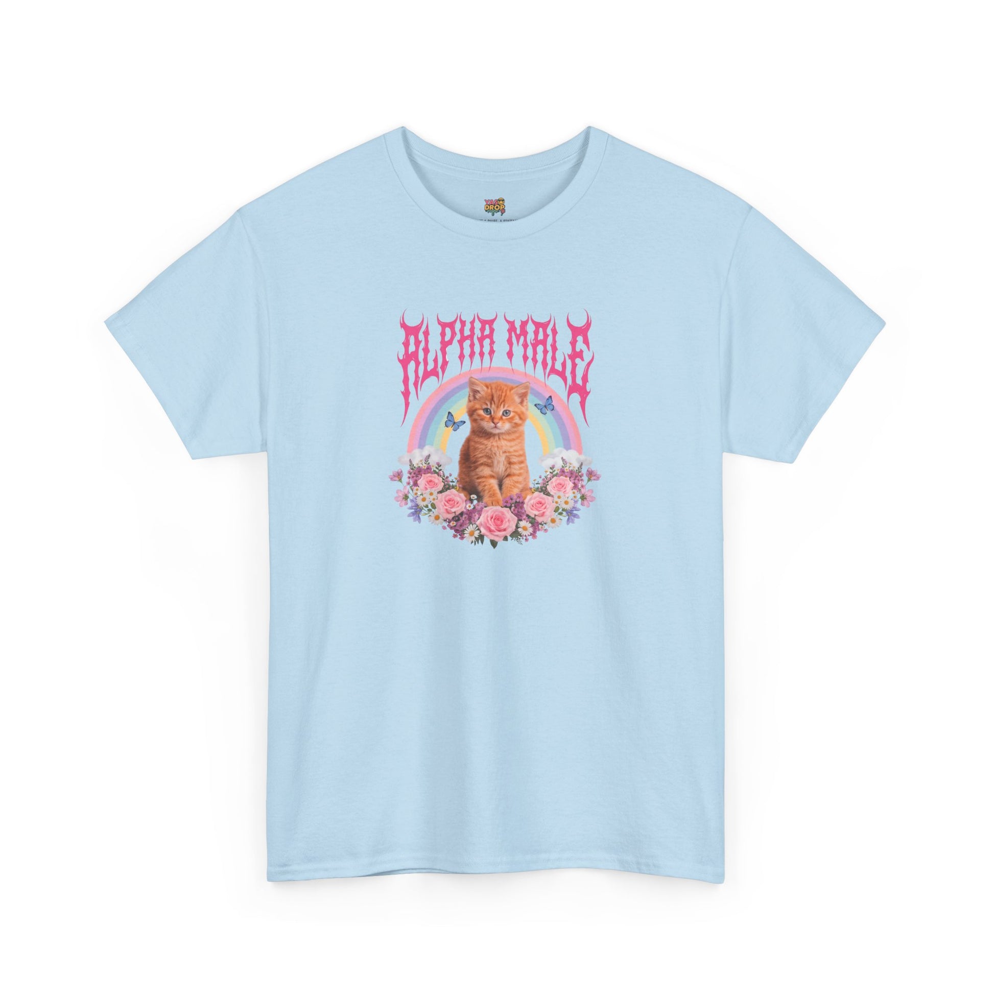 Alpha Male Kitten T-Shirt – Ironic Heavy Metal Aesthetic Graphic Tee