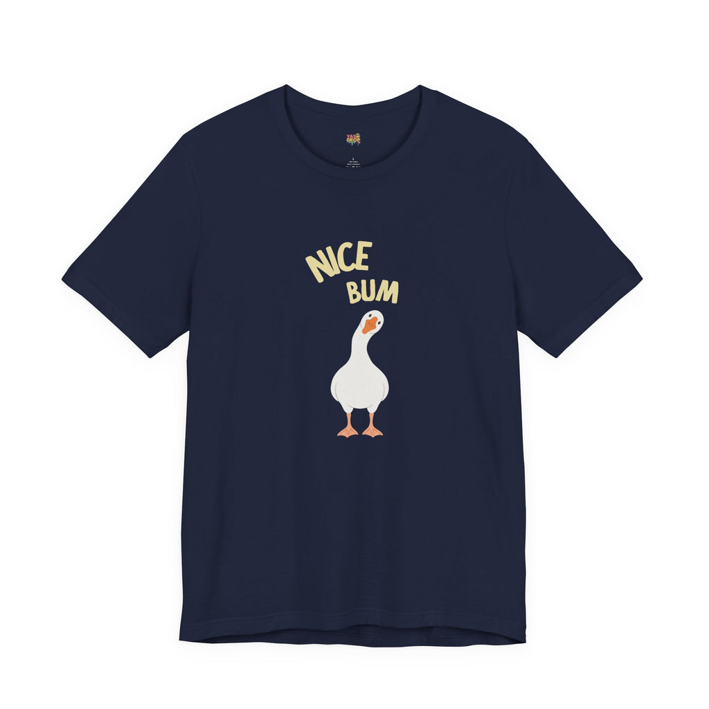 "Nice Bum" Silly Goose Graphic Tee – Ironic Minimalist Streetwear