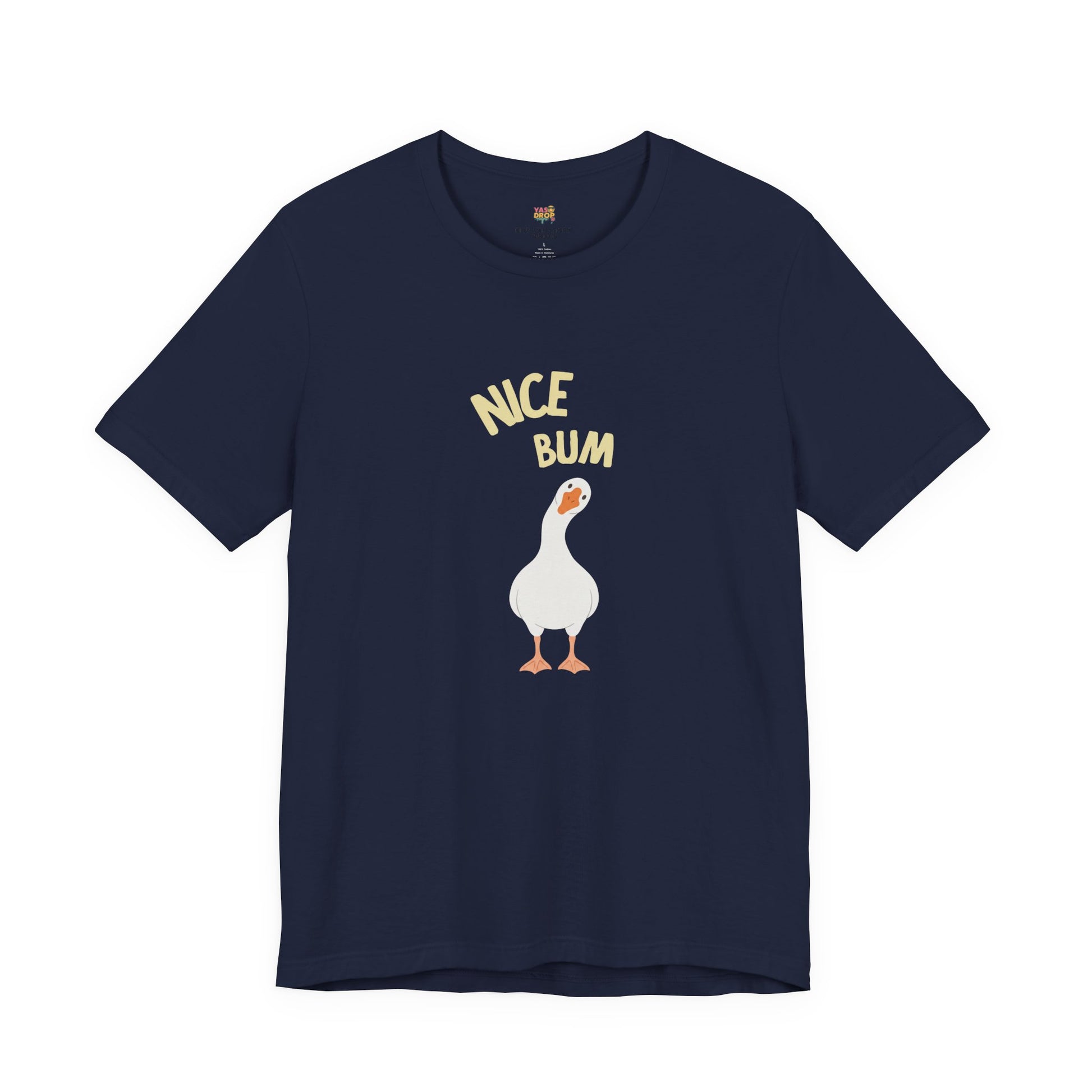 "Nice Bum" Silly Goose Graphic Tee – Ironic Minimalist Streetwear