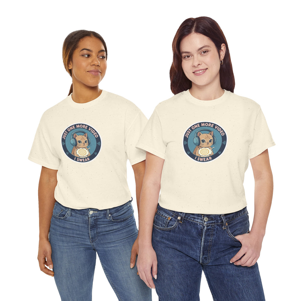 Just One More Video I Swear: Cute Cat Addiction Tee