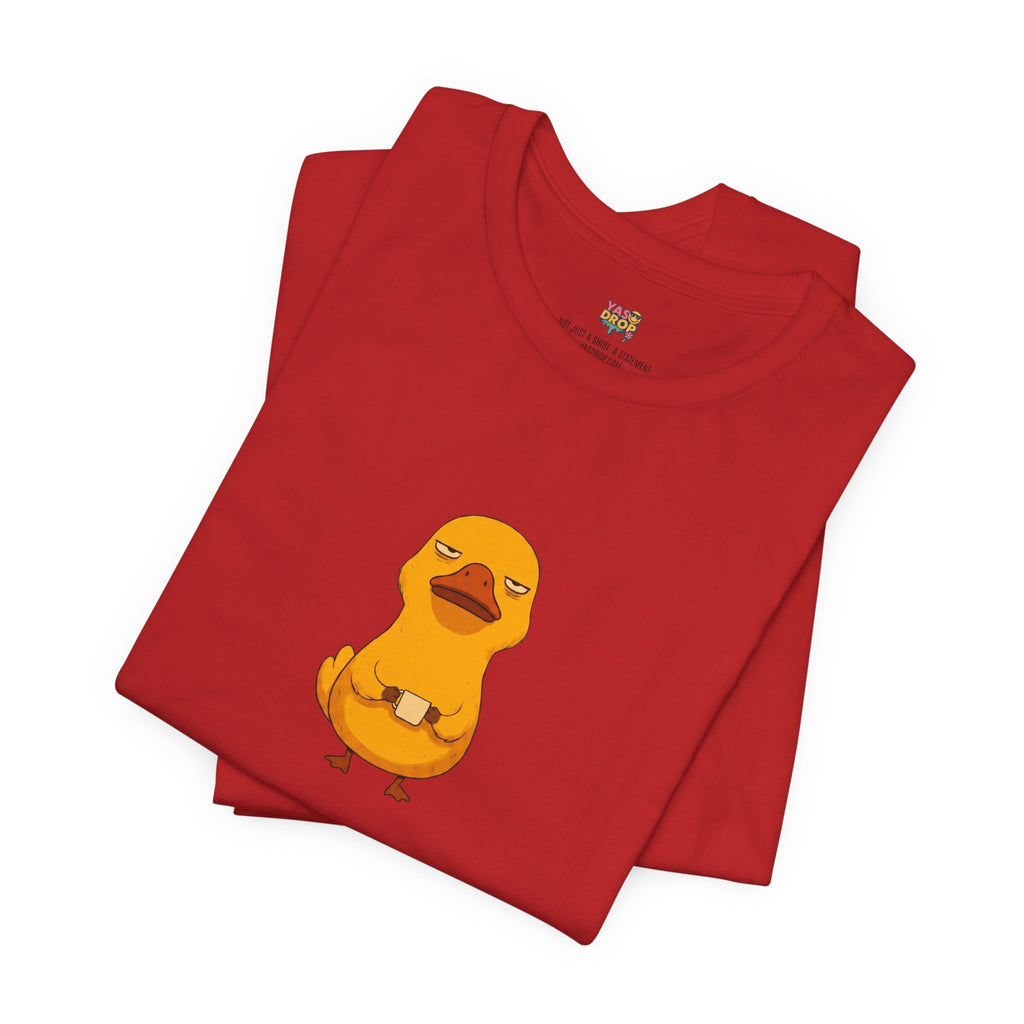 Unamused Coffee Duck Graphic Tee – Ironic Minimalist Streetwear