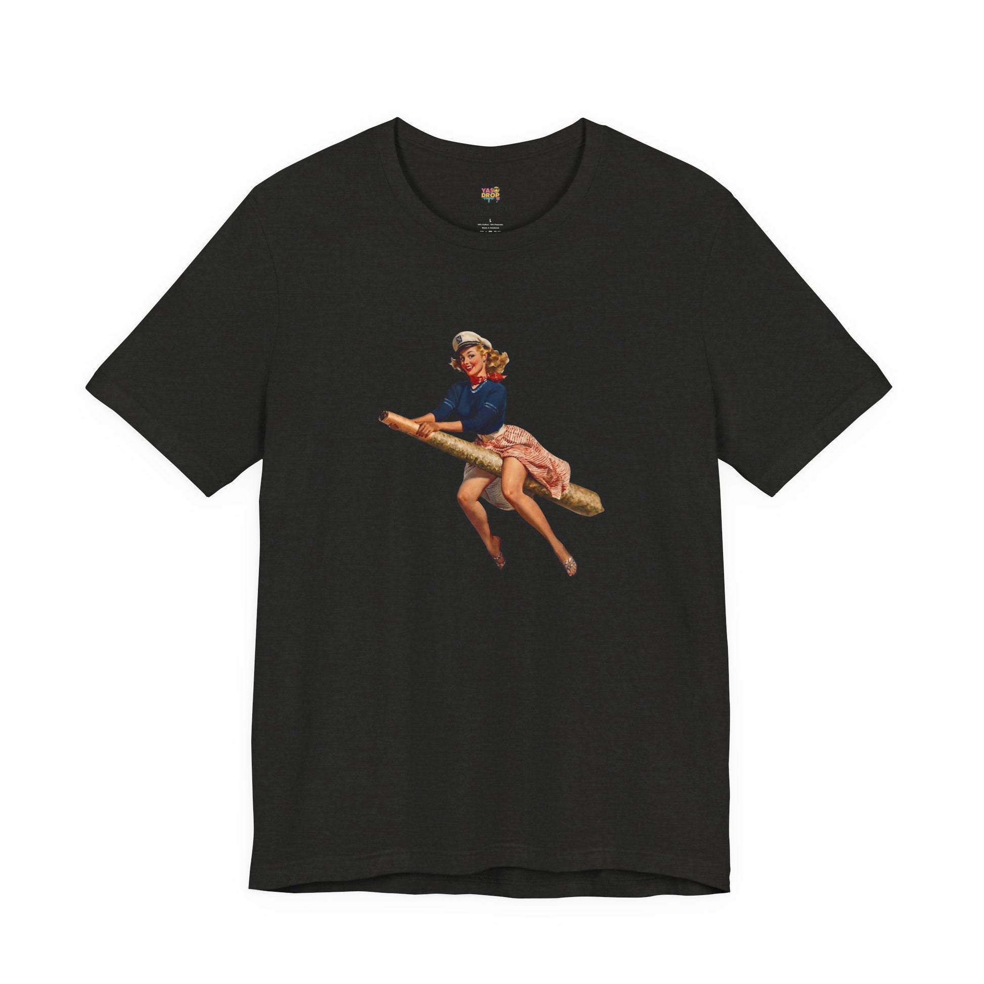 Retro Pin-Up Graphic Tee - Ironic Vintage Streetwear T-Shirt