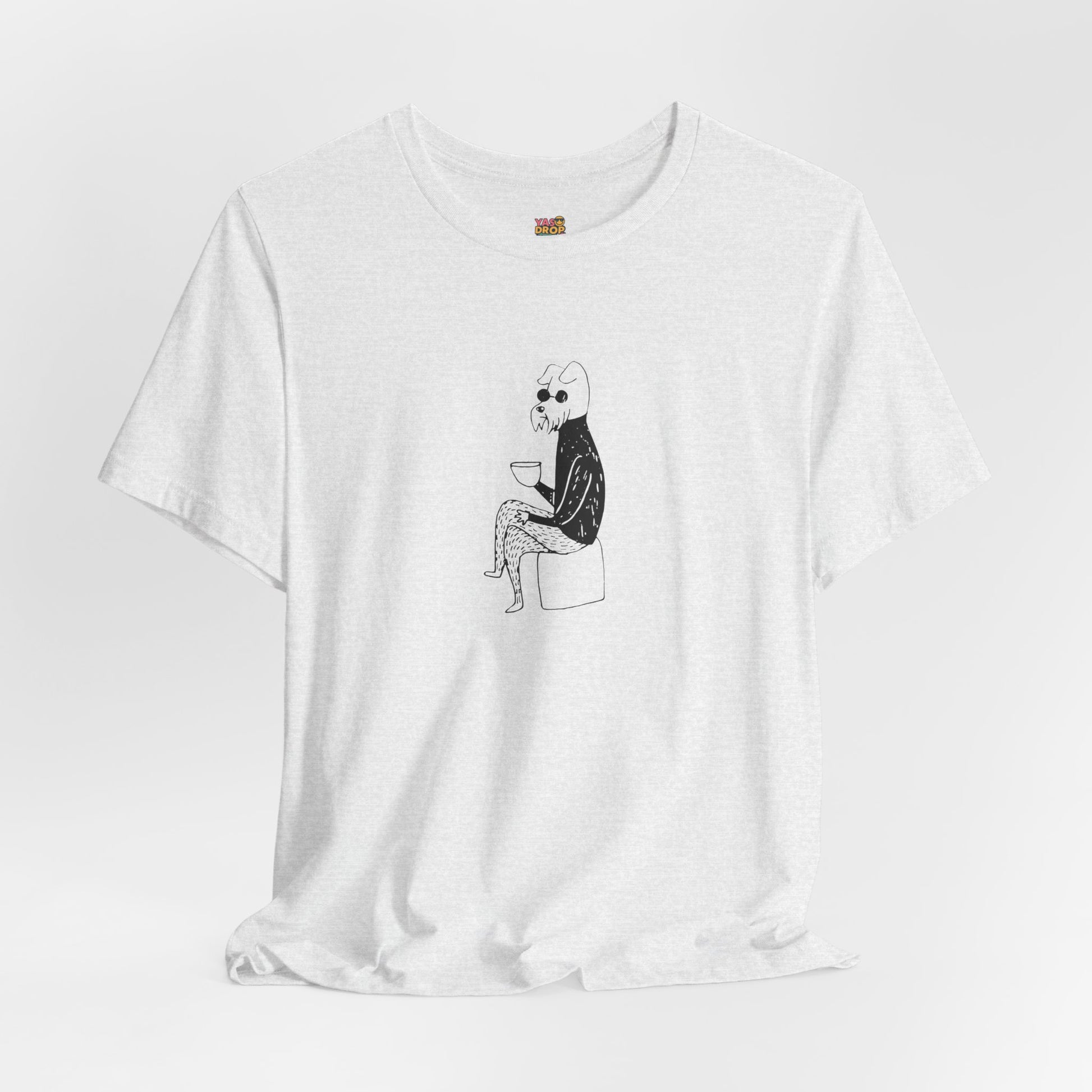 "Unbothered" Minimalist Hipster Dog Graphic Tee – Lofi Aesthetic Streetwear