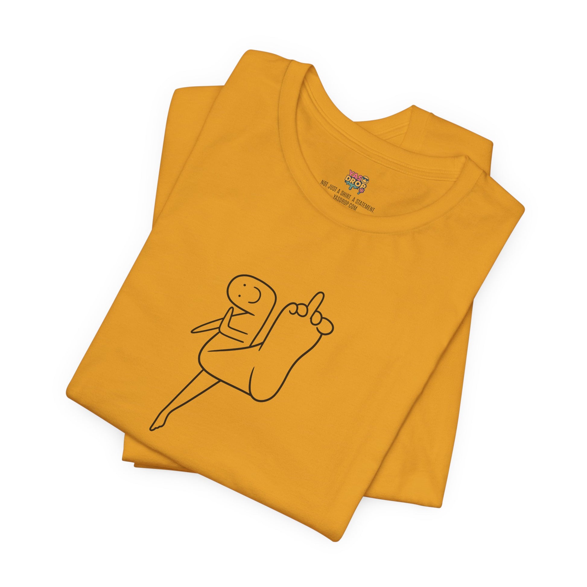 "Mood" Minimalist Graphic Tee – Ironic Middle Finger Doodle Streetwear T-Shirt