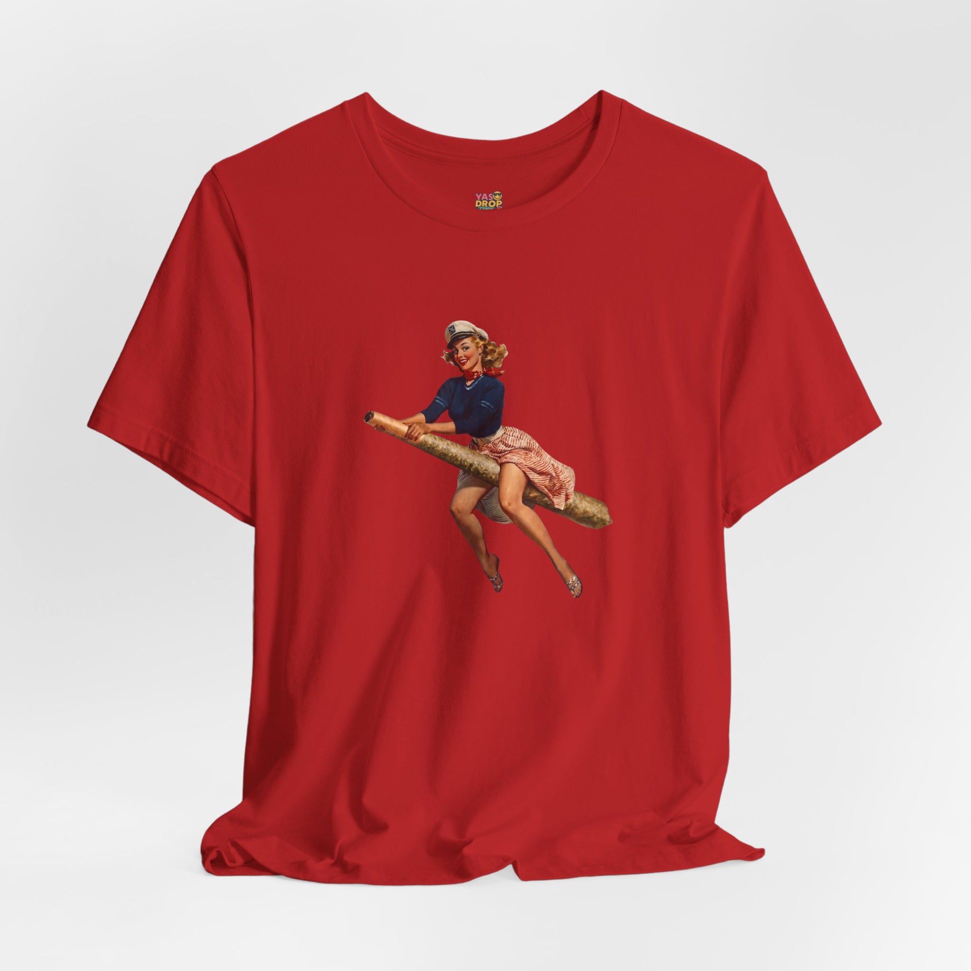 Retro Pin-Up Graphic Tee - Ironic Vintage Streetwear T-Shirt