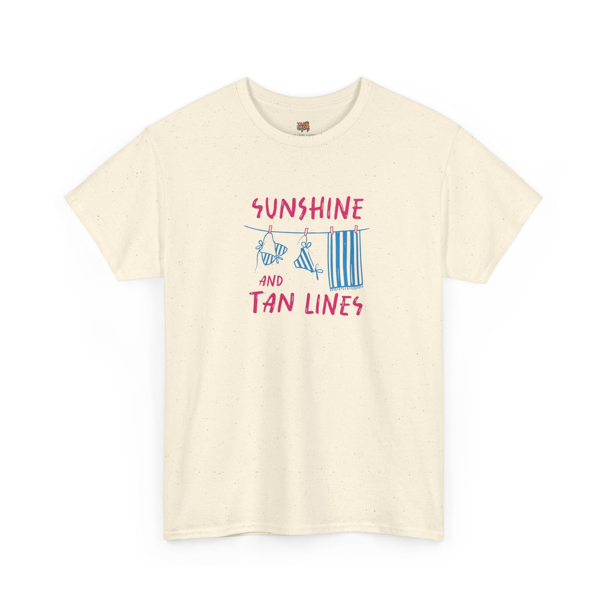 Sunshine and Tan Lines T-Shirt - Aesthetic Summer Vibe Graphic Tee