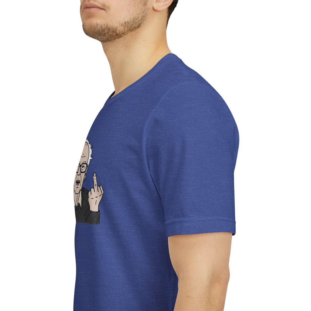 Grumpy Old Man Middle Finger Graphic Tee – Ironic Minimalist Aesthetic Streetwear T-Shirt