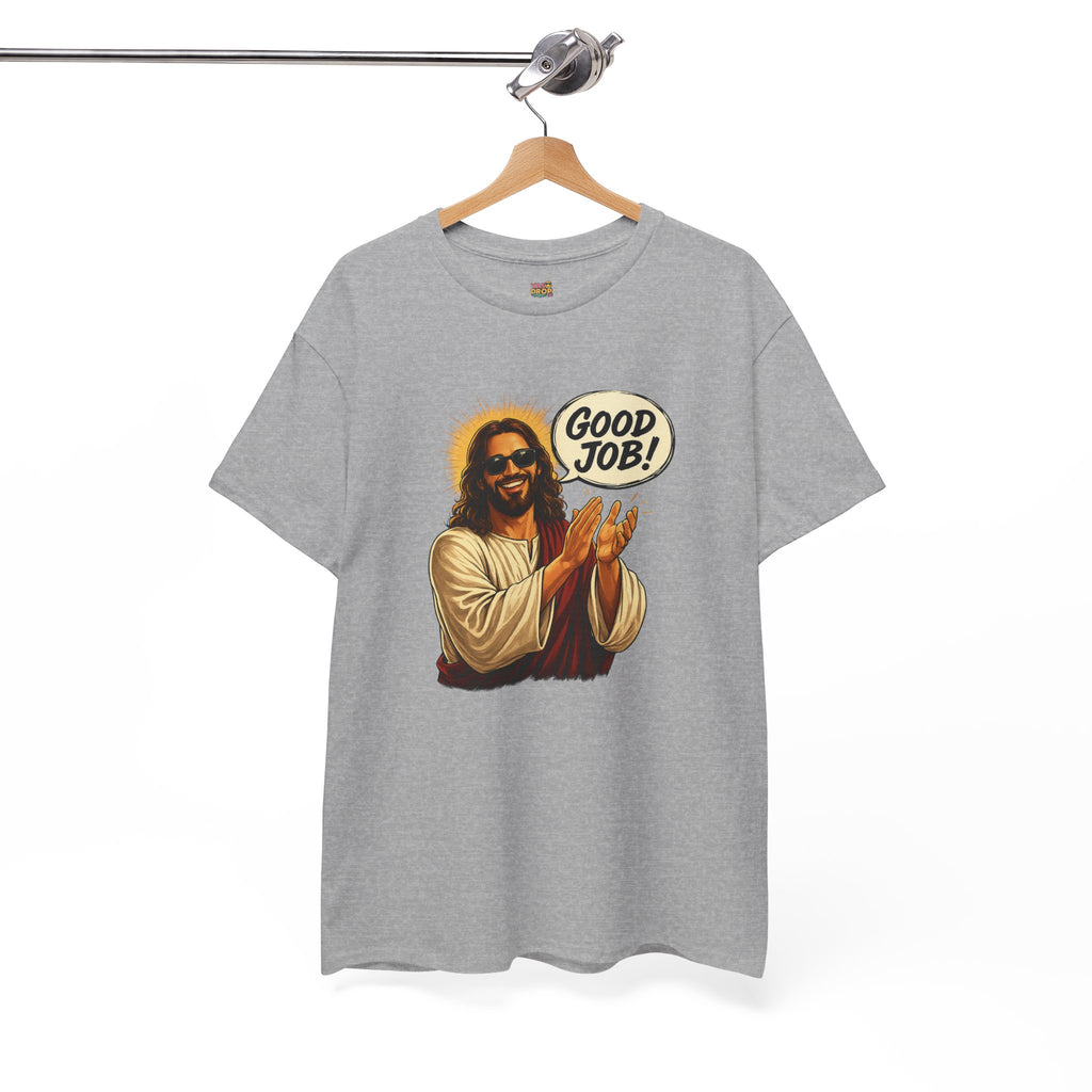 The "Good Job" Savior Graphic Tee – Ironic Streetwear / Retro Aesthetic Unisex Shirt