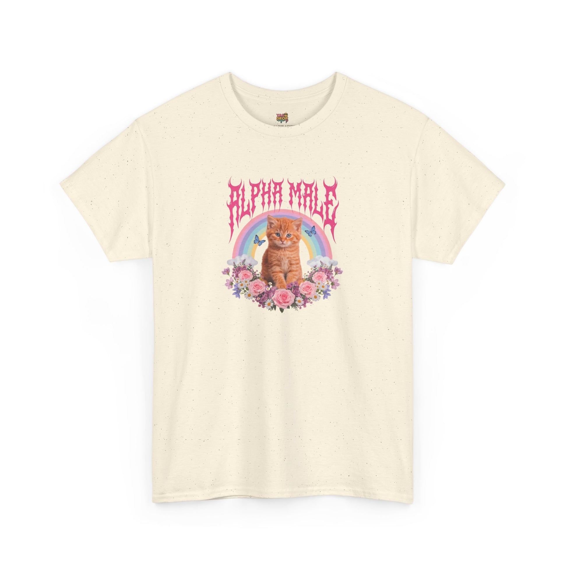 Alpha Male Kitten T-Shirt – Ironic Heavy Metal Aesthetic Graphic Tee