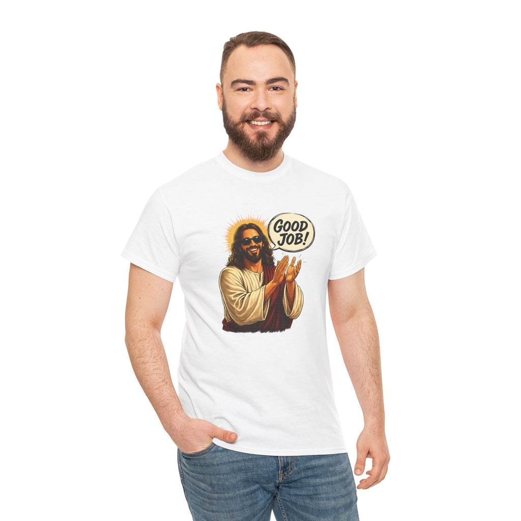 The "Good Job" Savior Graphic Tee – Ironic Streetwear / Retro Aesthetic Unisex Shirt