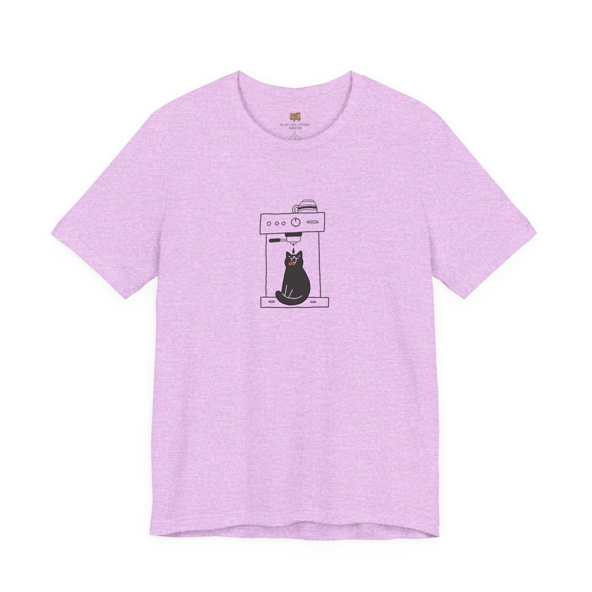 Espresso Cat Graphic Tee – Ironic Minimalist Coffee Streetwear