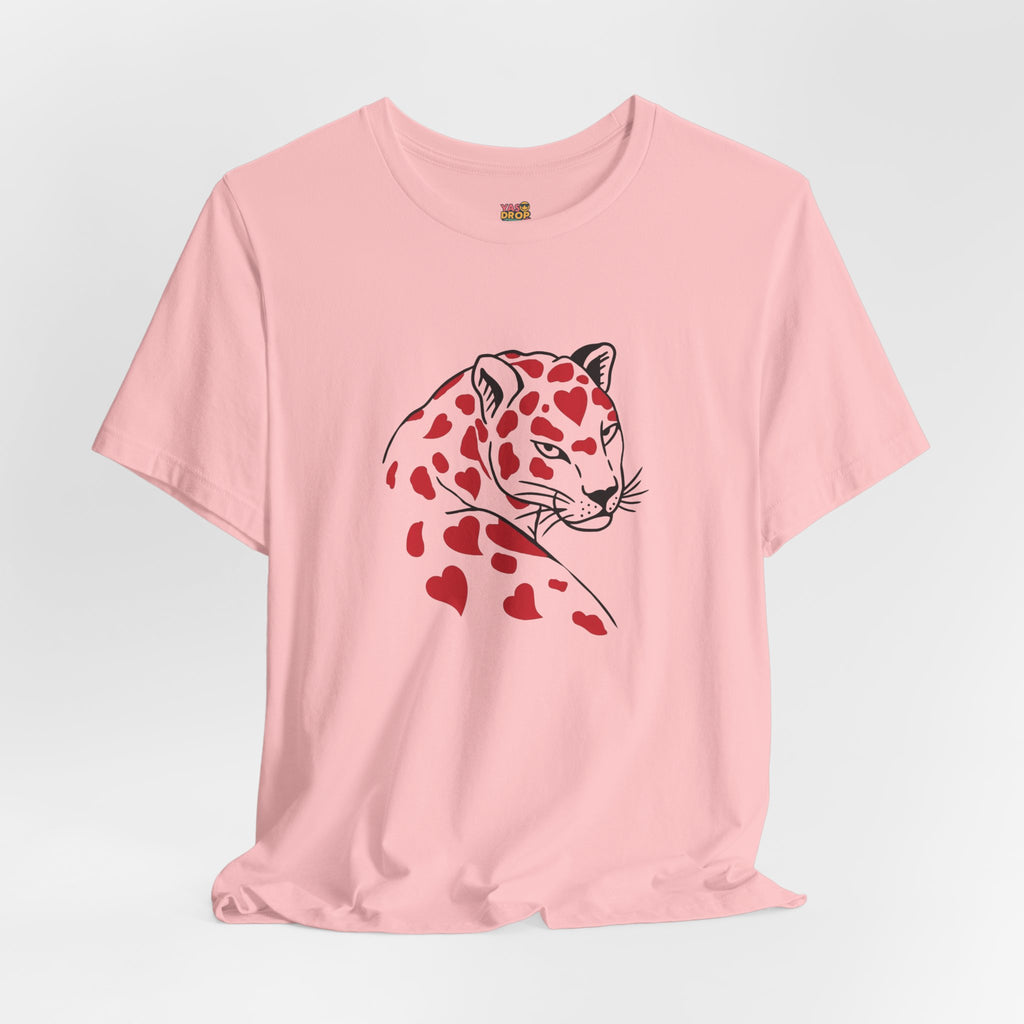 Heart Spot Leopard Graphic Tee - Aesthetic Indie Streetwear T-Shirt