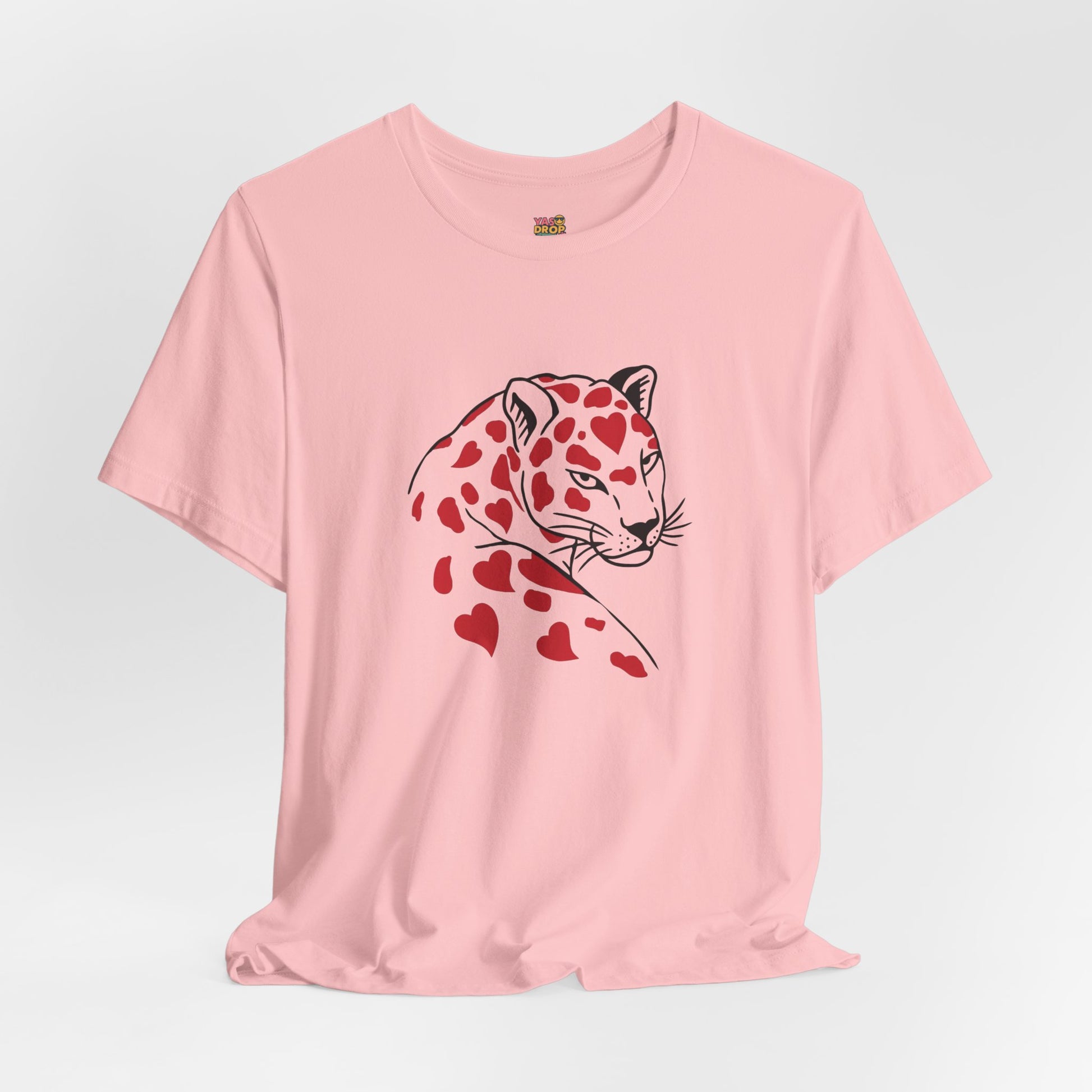 Heart Spot Leopard Graphic Tee - Aesthetic Indie Streetwear T-Shirt