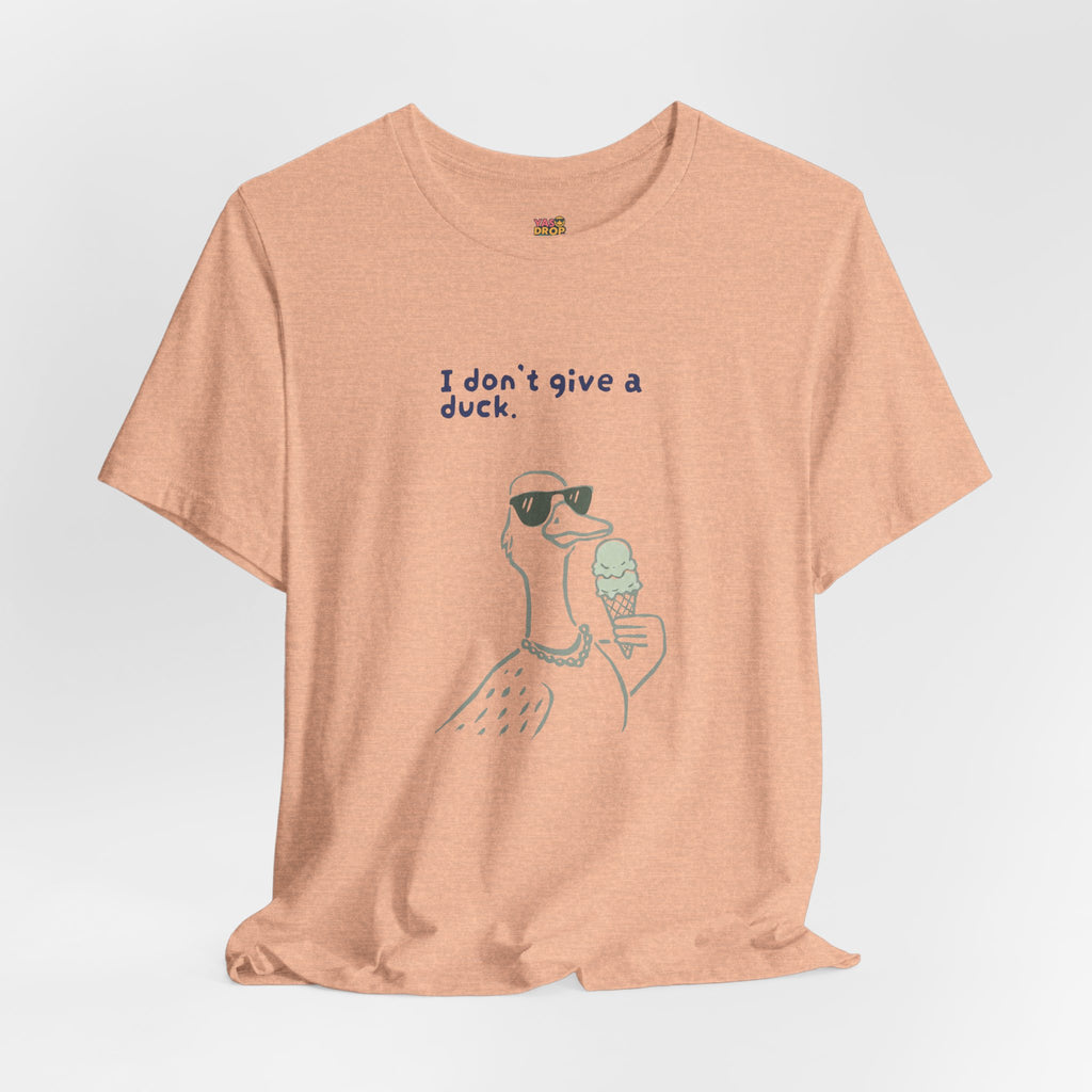 I Don't Give A Duck Graphic Tee – Ironic Minimalist Streetwear T-Shirt