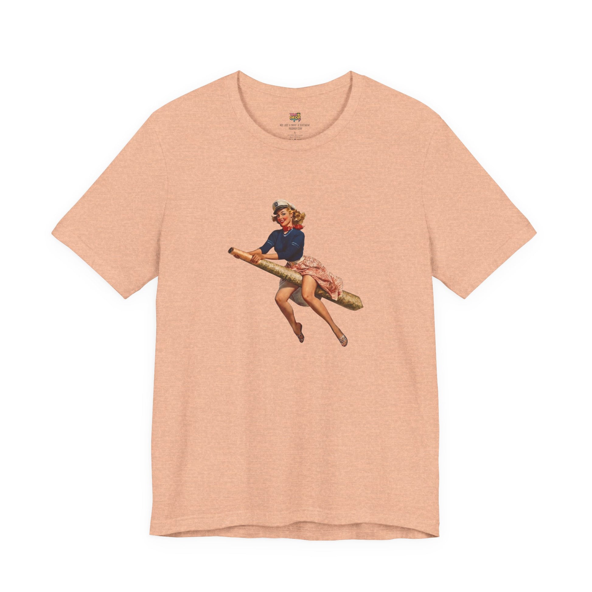 Retro Pin-Up Graphic Tee - Ironic Vintage Streetwear T-Shirt