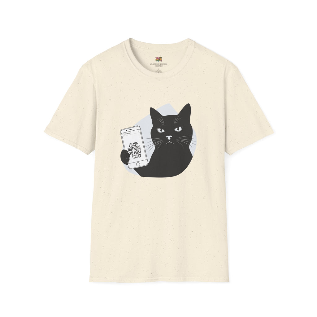 Social Media Struggles Cat T-Shirt | "I Have Nothing to Post Today" Tee