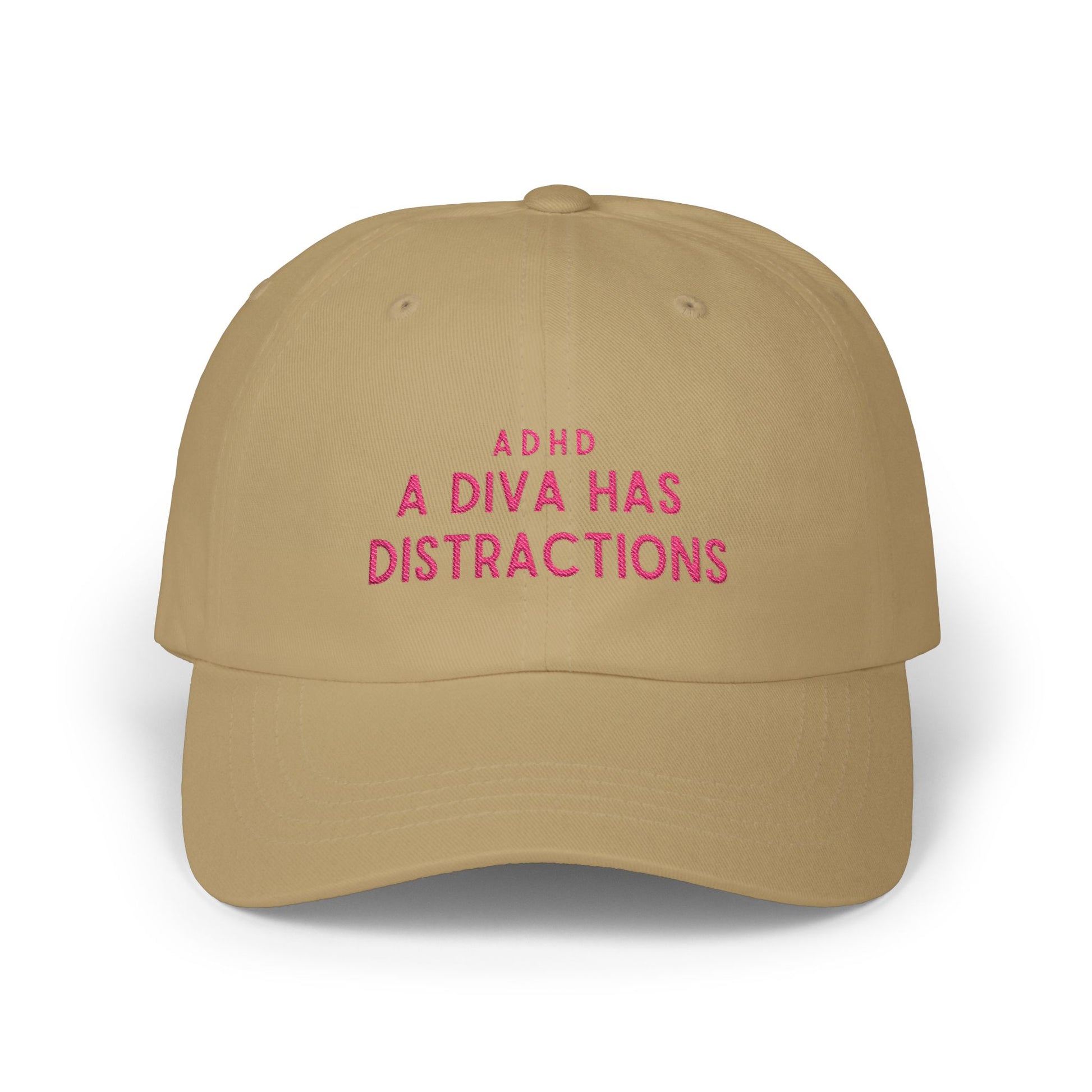 Premium Quality ADHD A Diva Has Distractions Embroidered Dad Hat – Y2K Minimalist Streetwear Cap