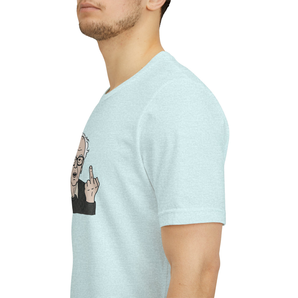 Grumpy Old Man Middle Finger Graphic Tee – Ironic Minimalist Aesthetic Streetwear T-Shirt