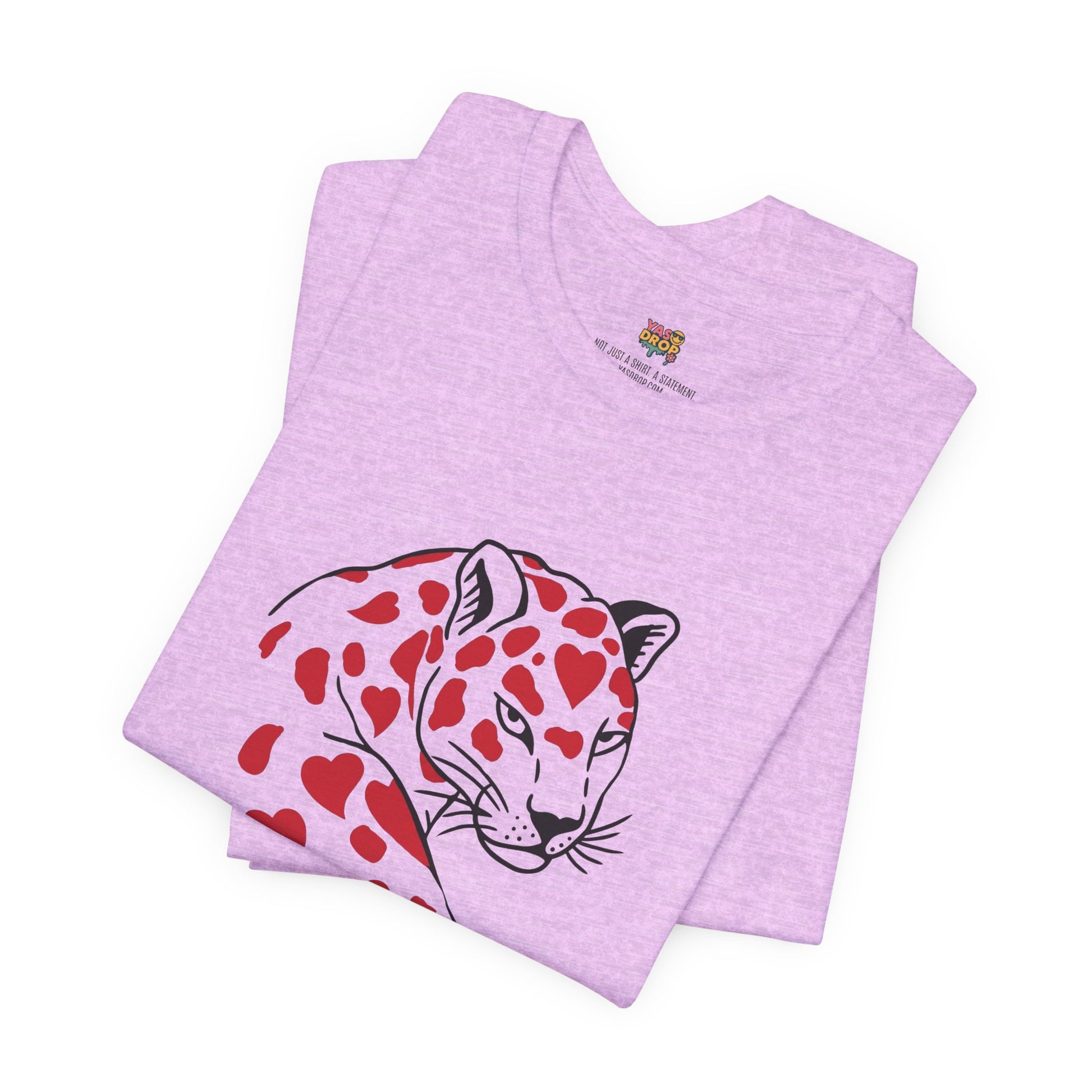 Heart Spot Leopard Graphic Tee - Aesthetic Indie Streetwear T-Shirt