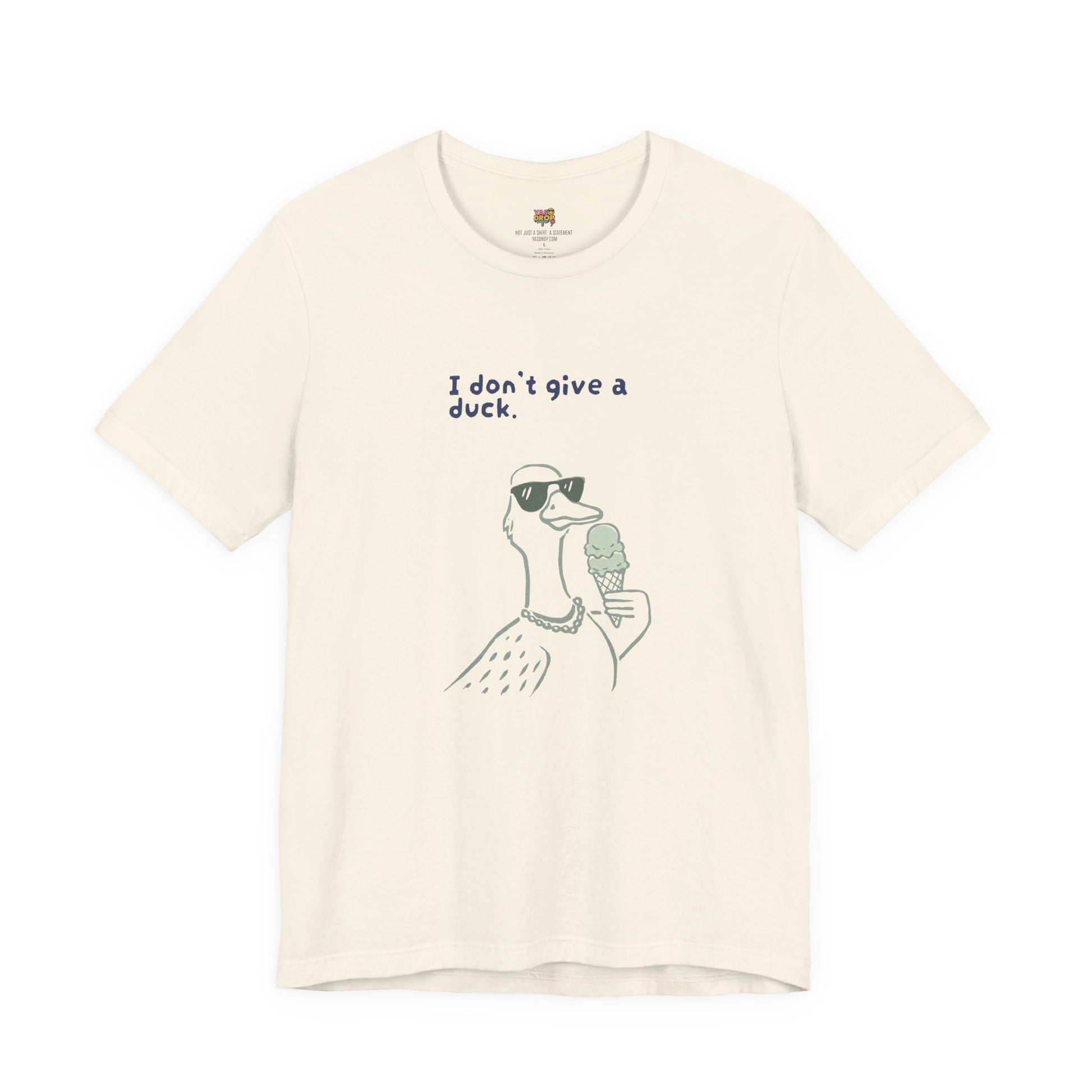 I Don't Give A Duck Graphic Tee – Ironic Minimalist Streetwear T-Shirt