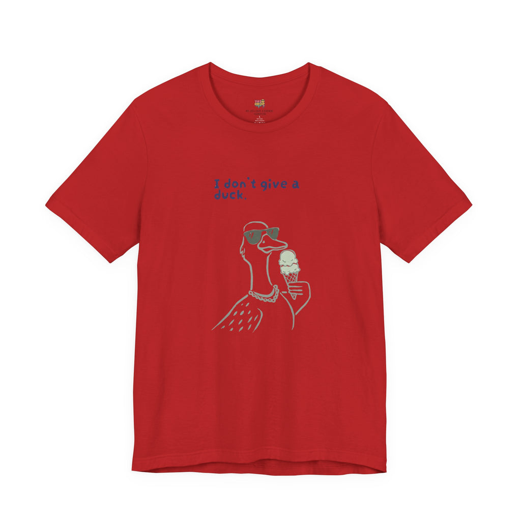 I Don't Give A Duck Graphic Tee – Ironic Minimalist Streetwear T-Shirt