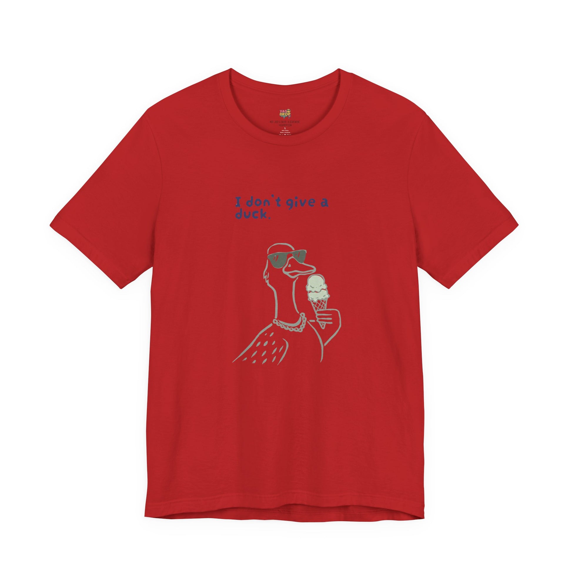 I Don't Give A Duck Graphic Tee – Ironic Minimalist Streetwear T-Shirt