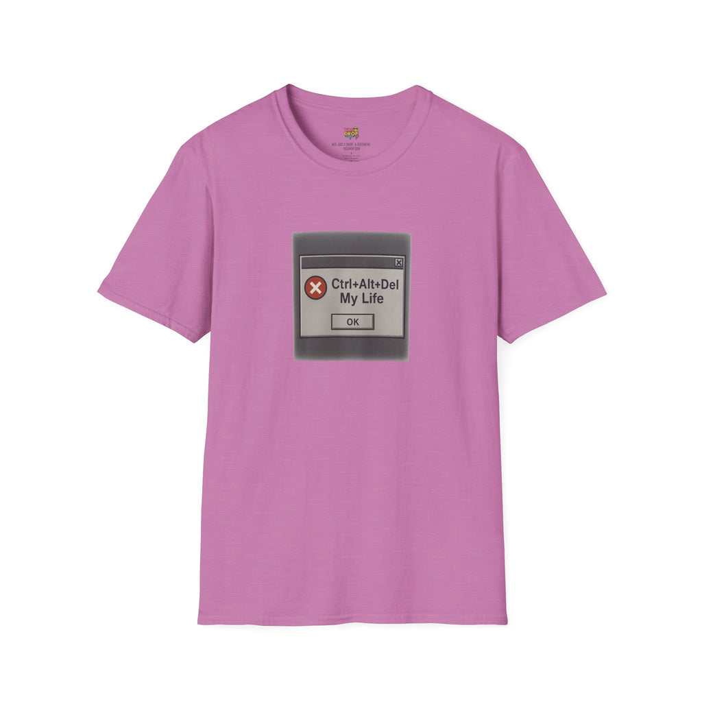 Ctrl+Alt+Del My Life T-Shirt – Retro Error Message Meme Tee