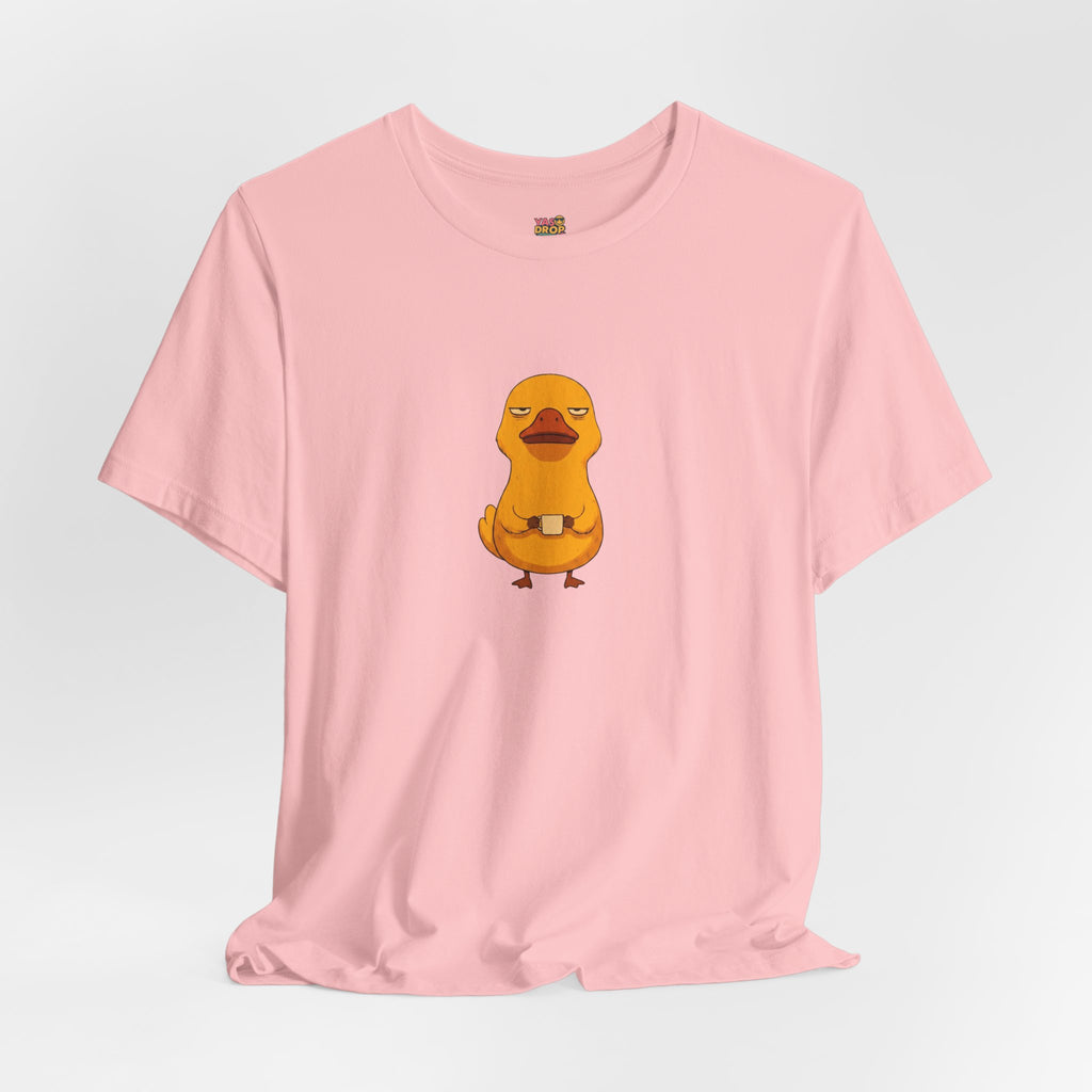 Unamused Coffee Duck Graphic Tee – Ironic Minimalist Streetwear