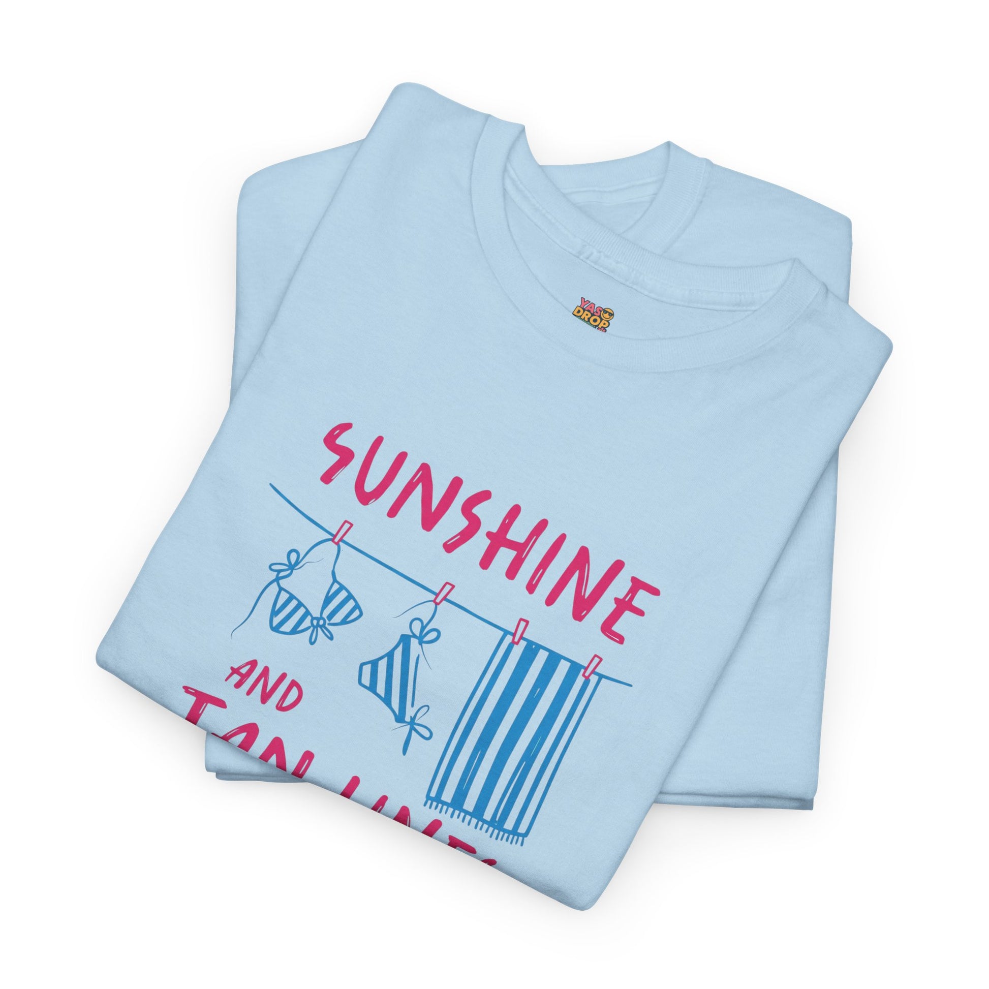 Sunshine and Tan Lines T-Shirt - Aesthetic Summer Vibe Graphic Tee