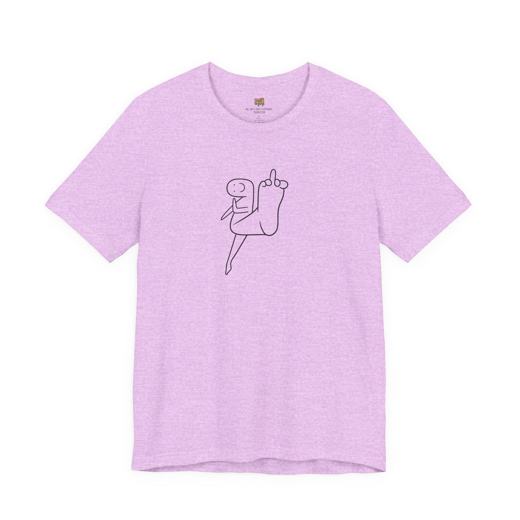 "Mood" Minimalist Graphic Tee – Ironic Middle Finger Doodle Streetwear T-Shirt